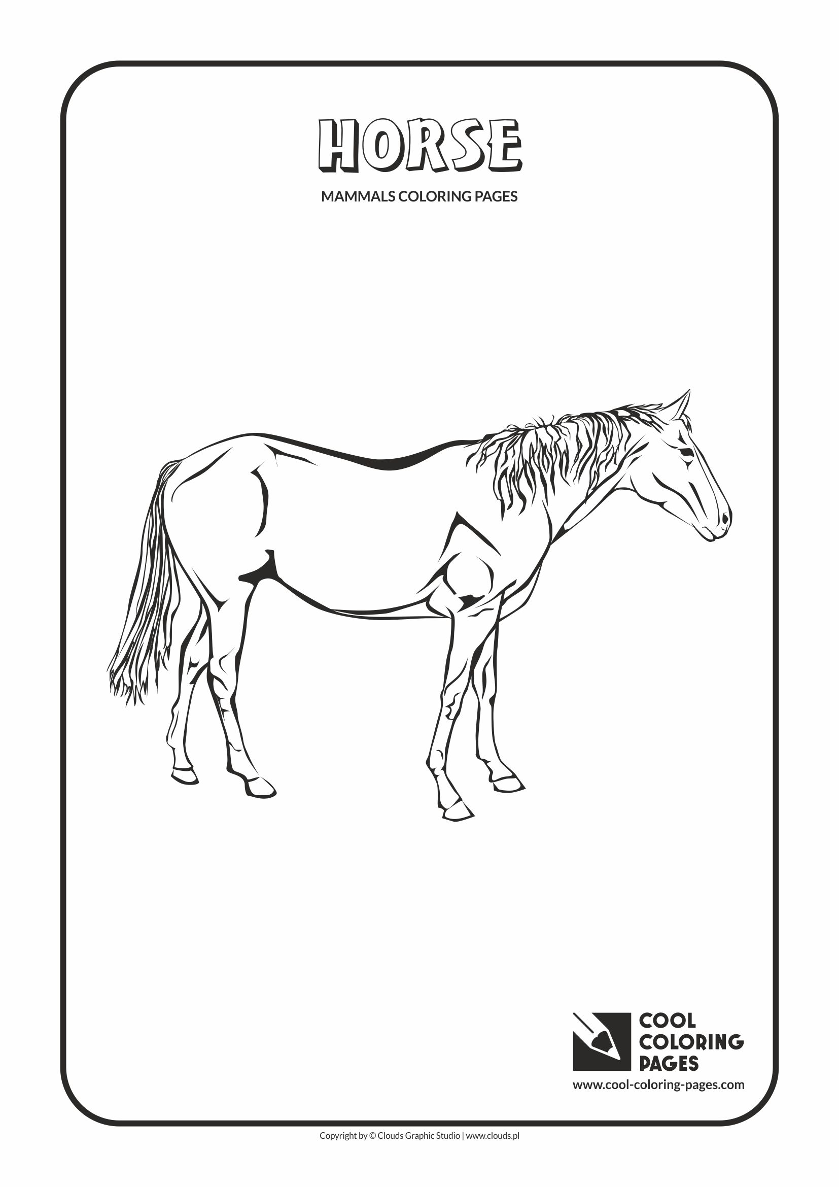 Cool Coloring Pages - Animals / Horse / Coloring page with horse