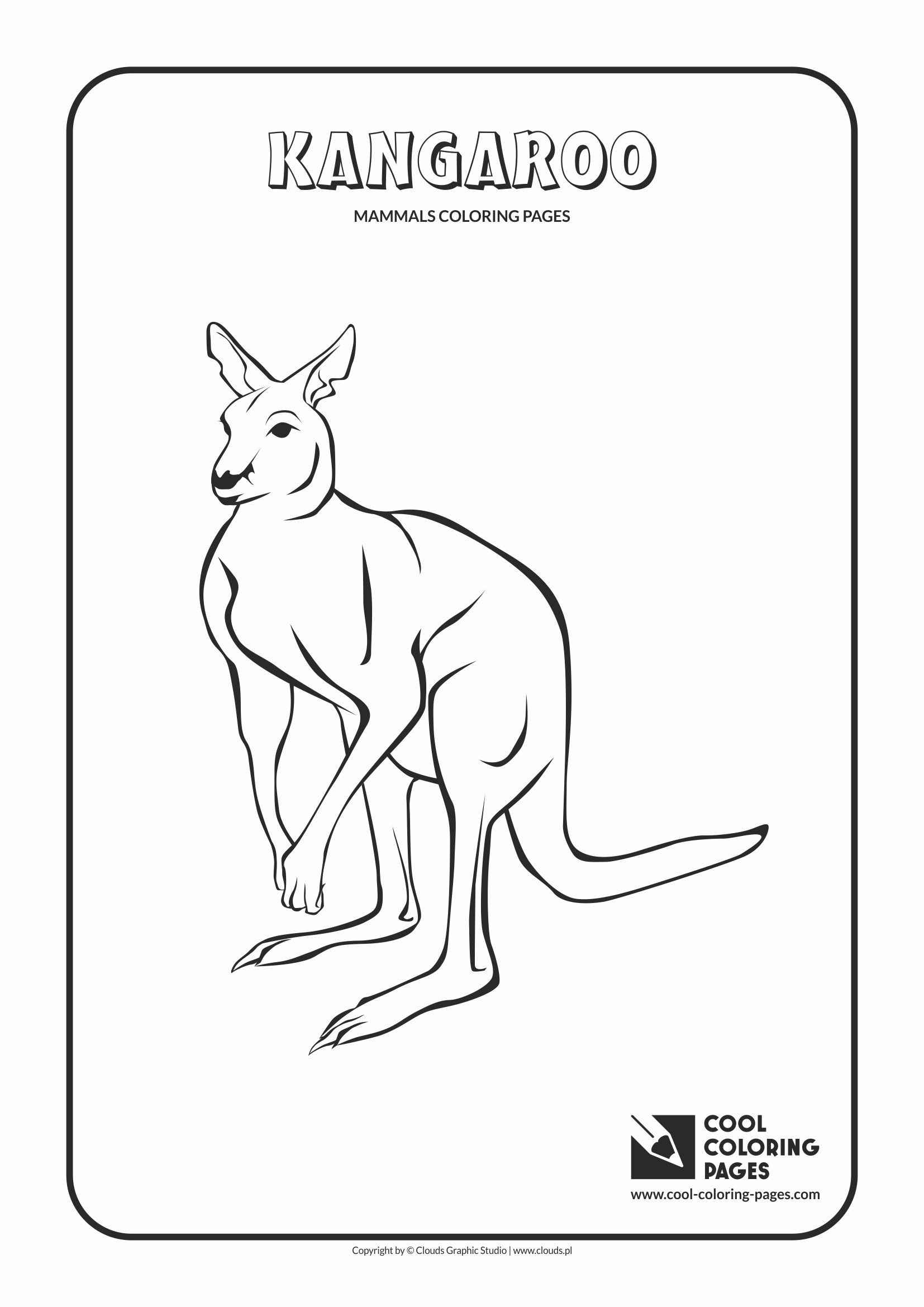 Cool Coloring Pages - Animals / Kangaroo / Coloring page with kangaroo