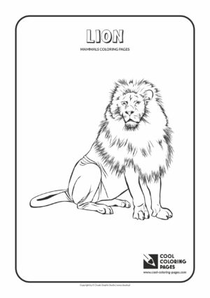 Cool Coloring Pages - Animals / Lion / Coloring page with lion