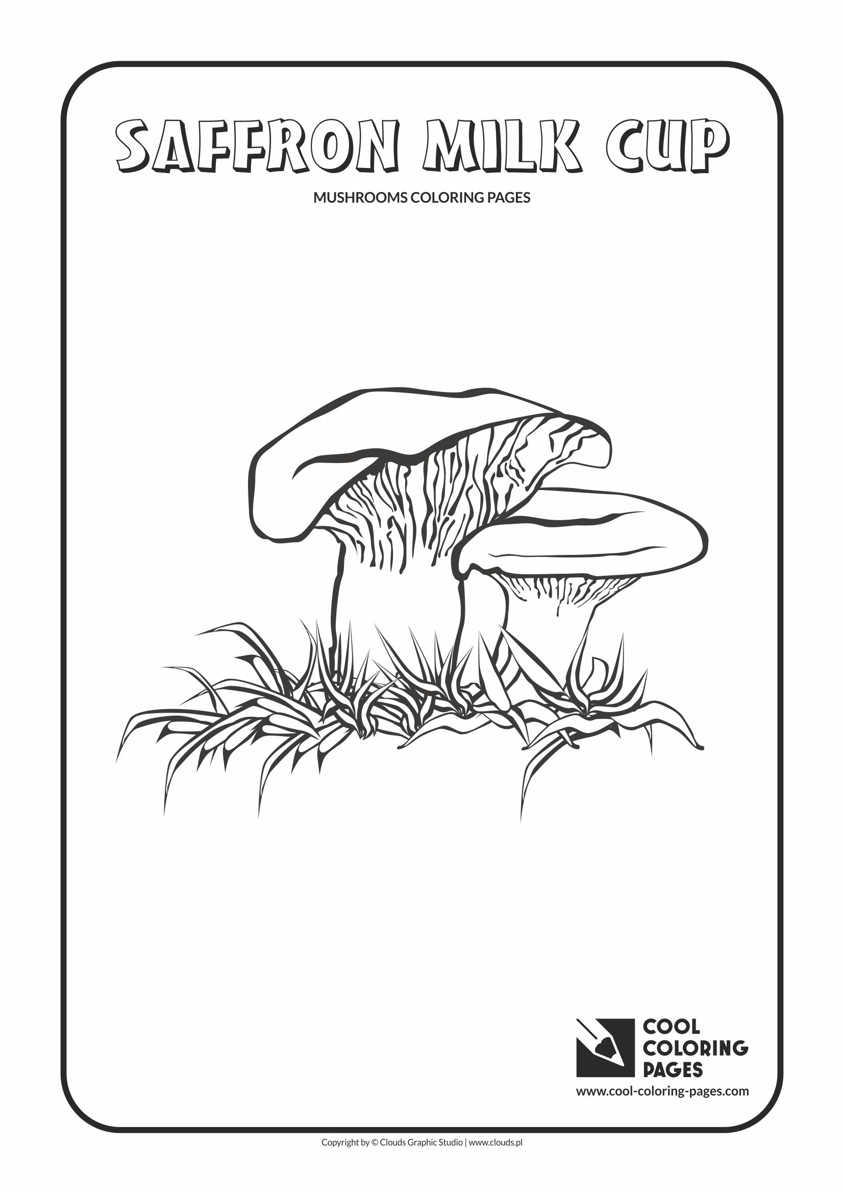 Cool Coloring Pages - Mushrooms / Saffron milk cap / Coloring page with saffron milk cap