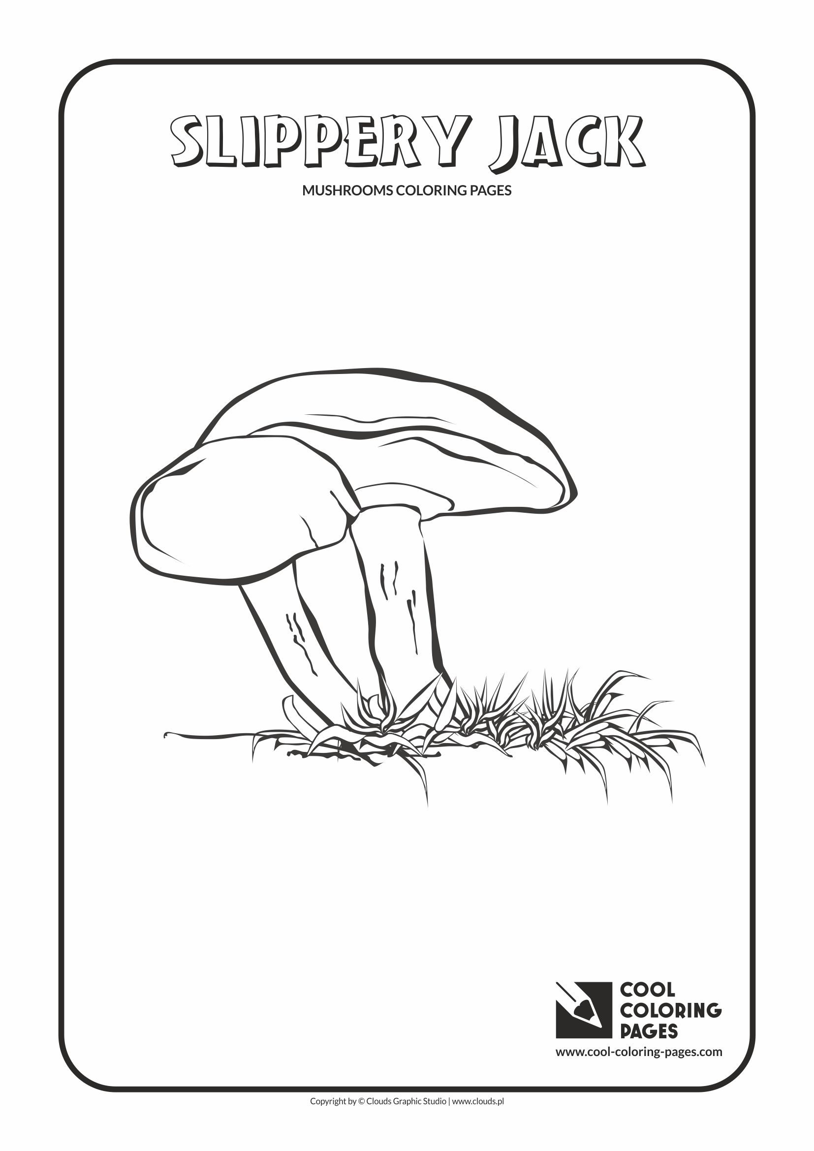 Cool Coloring Pages - Mushrooms / Slippery jack / Coloring page with slippery jack
