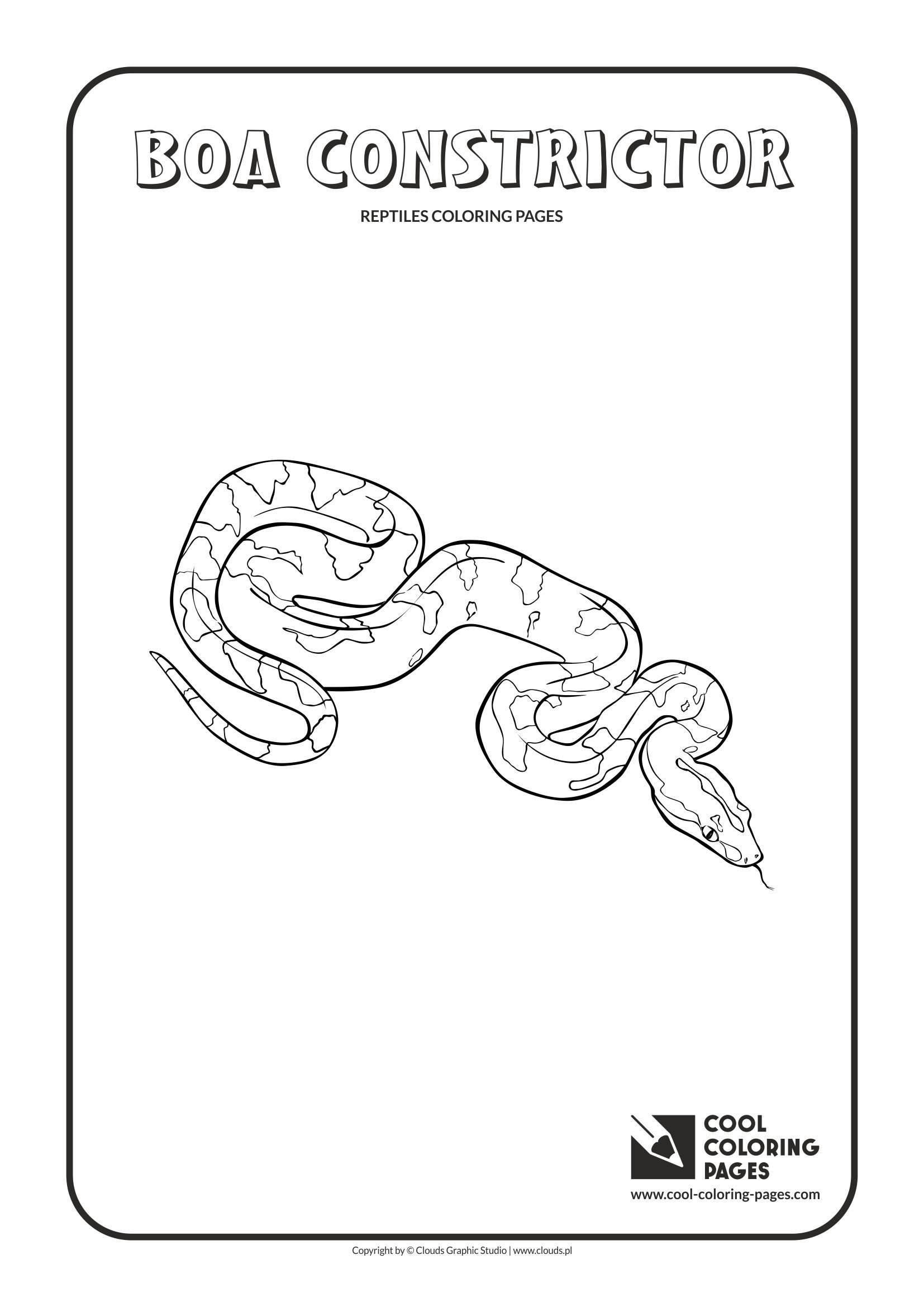 Cool Coloring Pages - Animals / Boa constrictor / Coloring page with boa constrictor