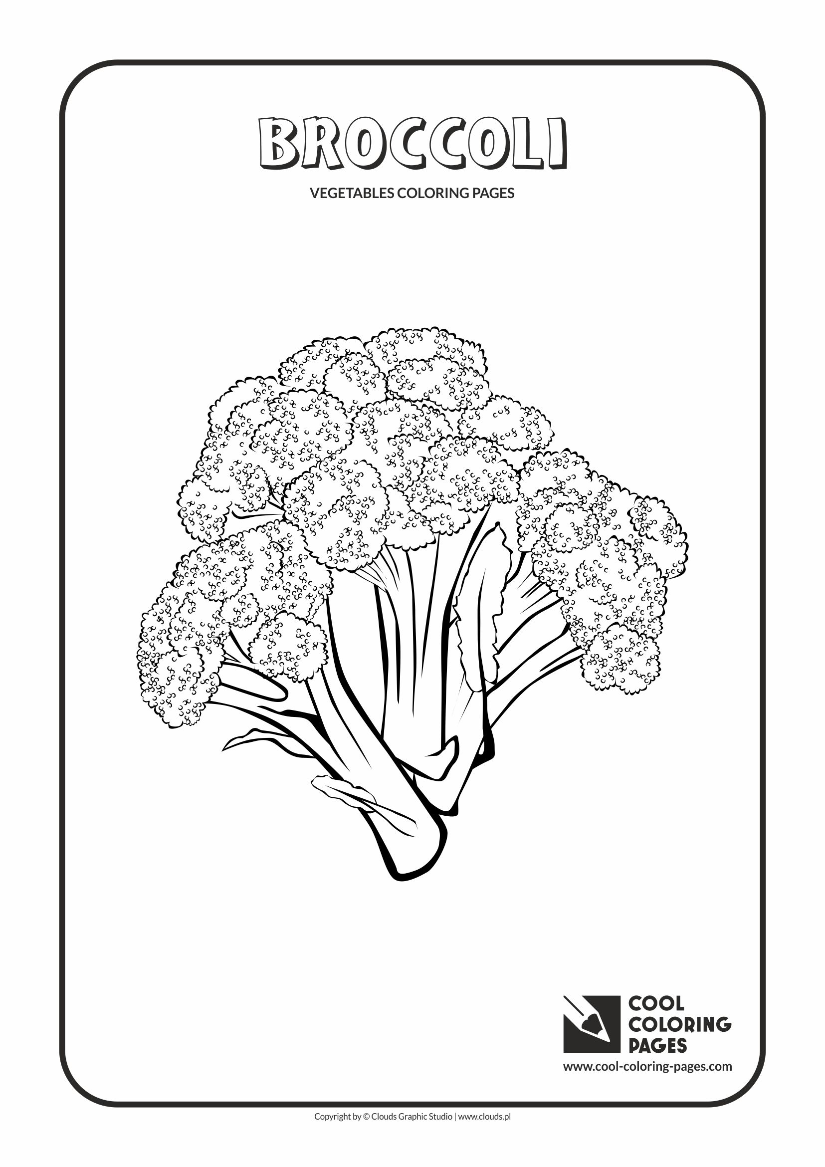 Cool Coloring Pages - Plants / Broccoli / Coloring page with broccoli