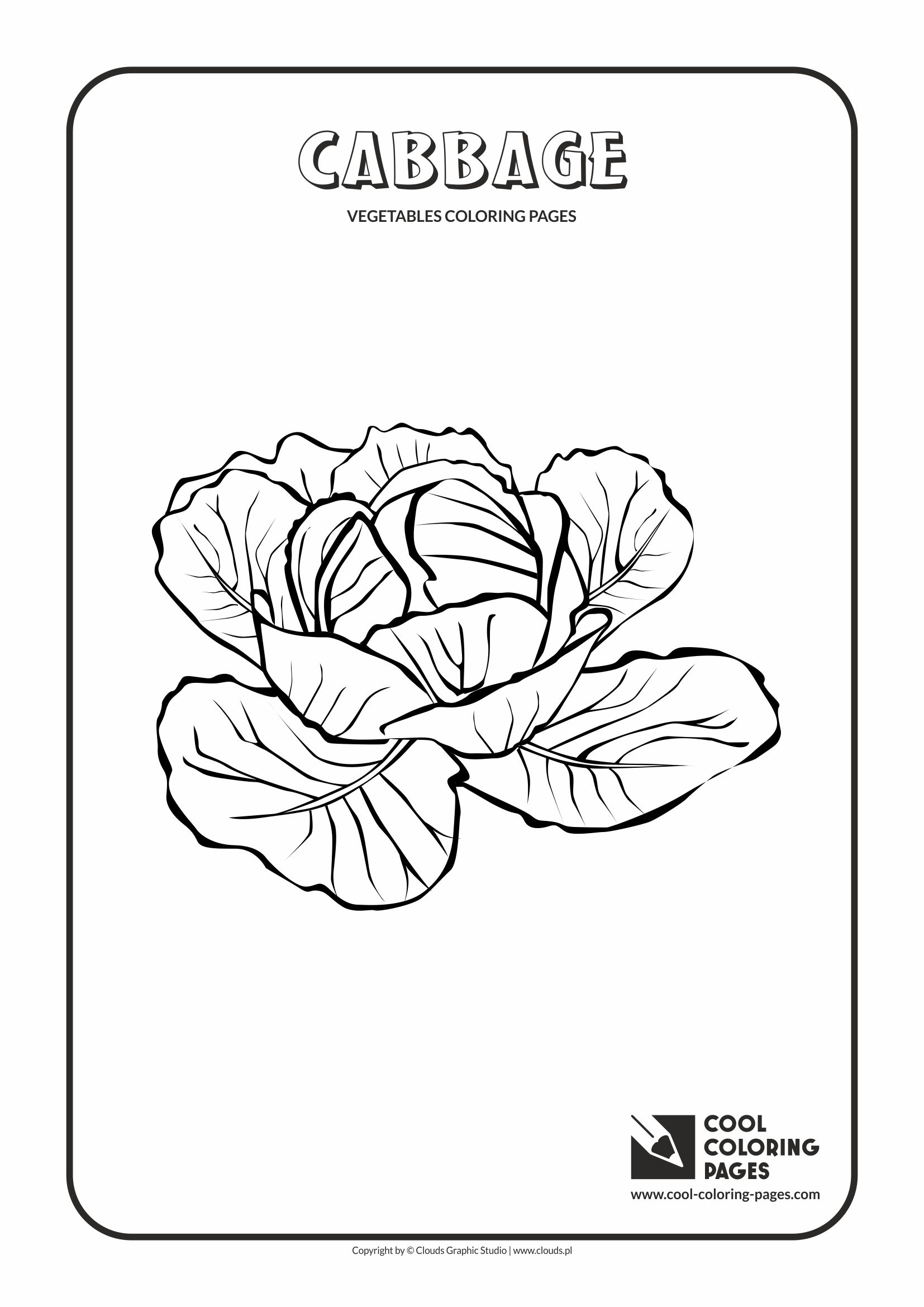 Cool Coloring Pages - Plants / Cabbage / Coloring page with cabbage