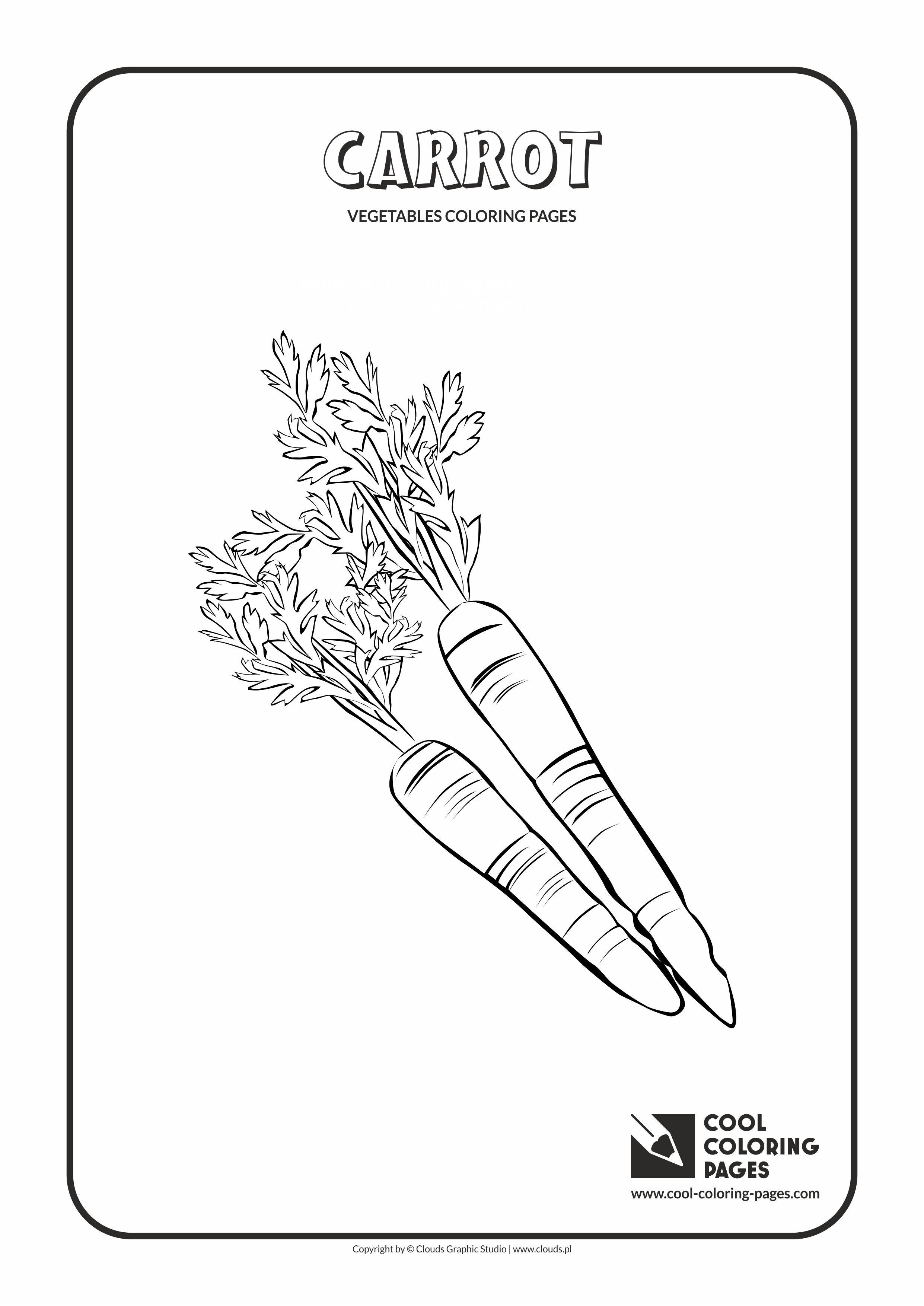 Cool Coloring Pages - Plants / Carrot / Coloring page with carrot
