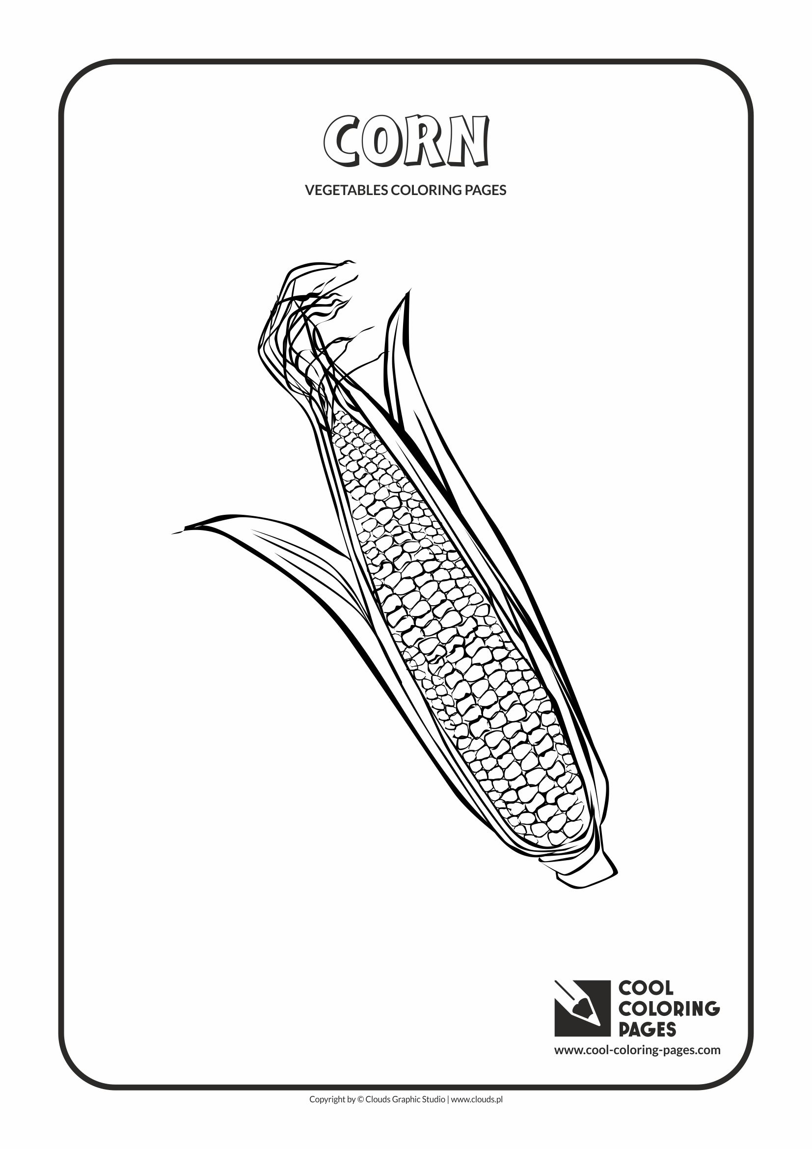 Cool Coloring Pages - Plants / Corn / Coloring page with corn