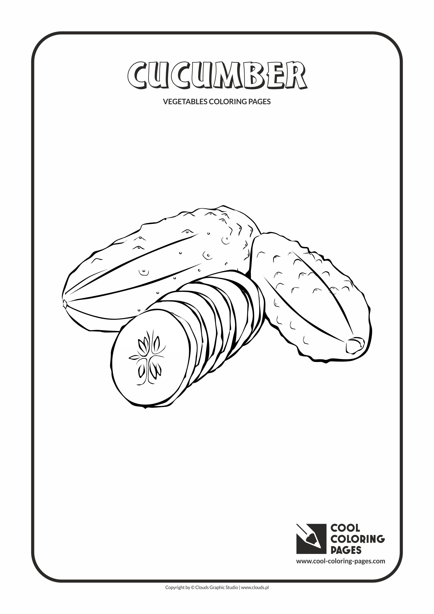 Cool Coloring Pages - Plants / Cucumber / Coloring page with cucumber