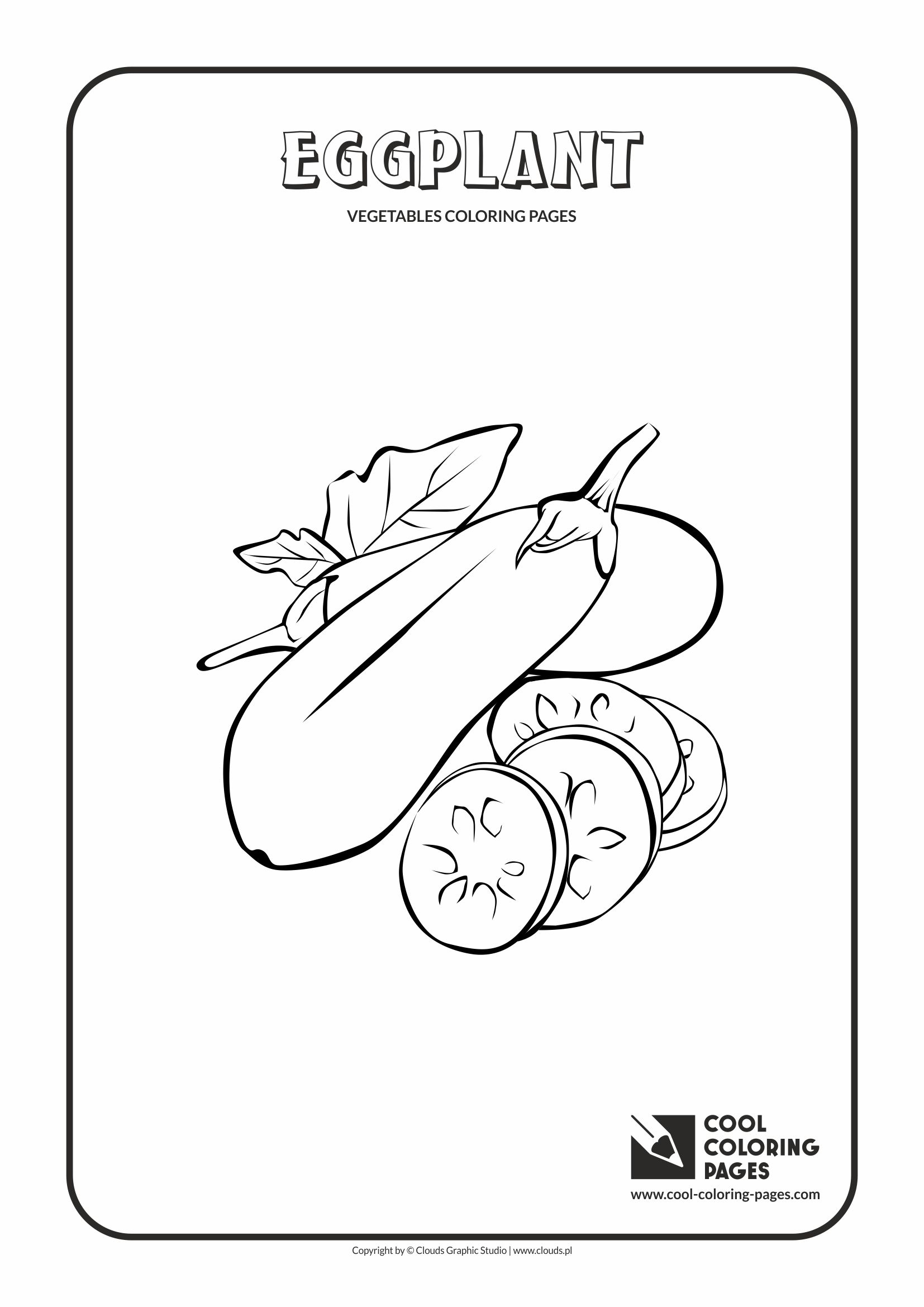 Cool Coloring Pages - Plants / Eggplant / Coloring page with eggplant