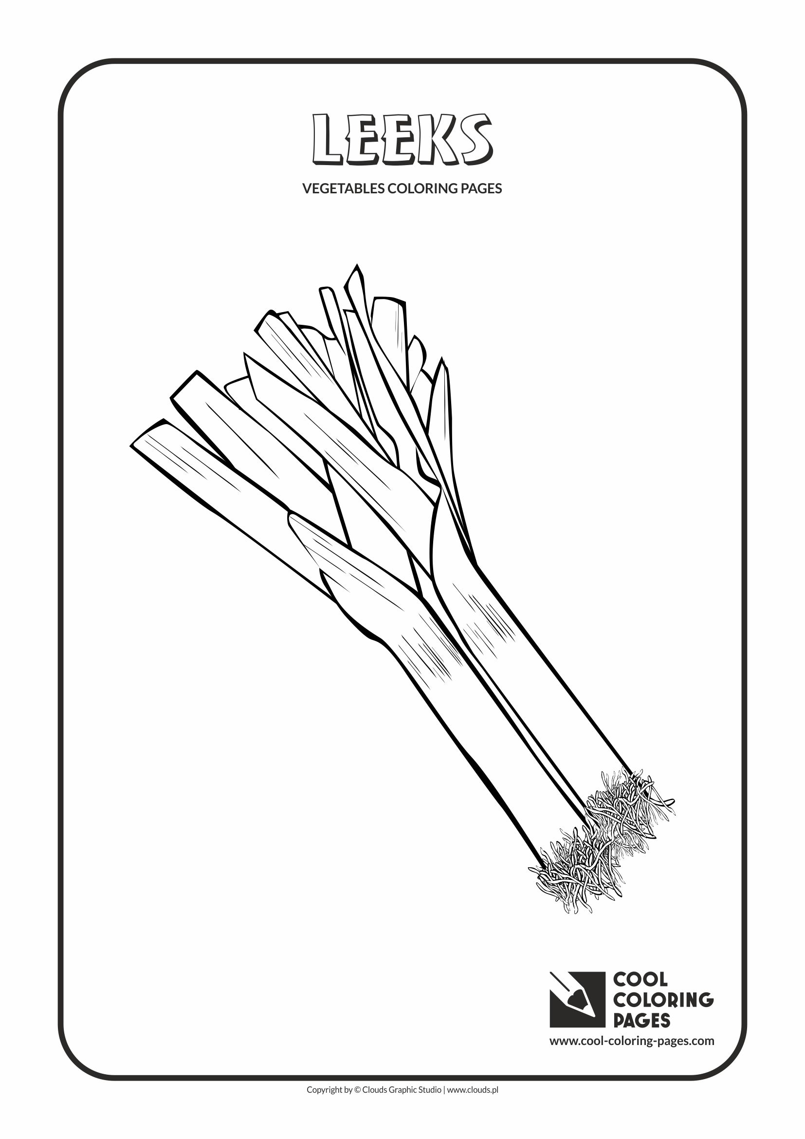 Cool Coloring Pages - Plants / Leeks / Coloring page with leeks