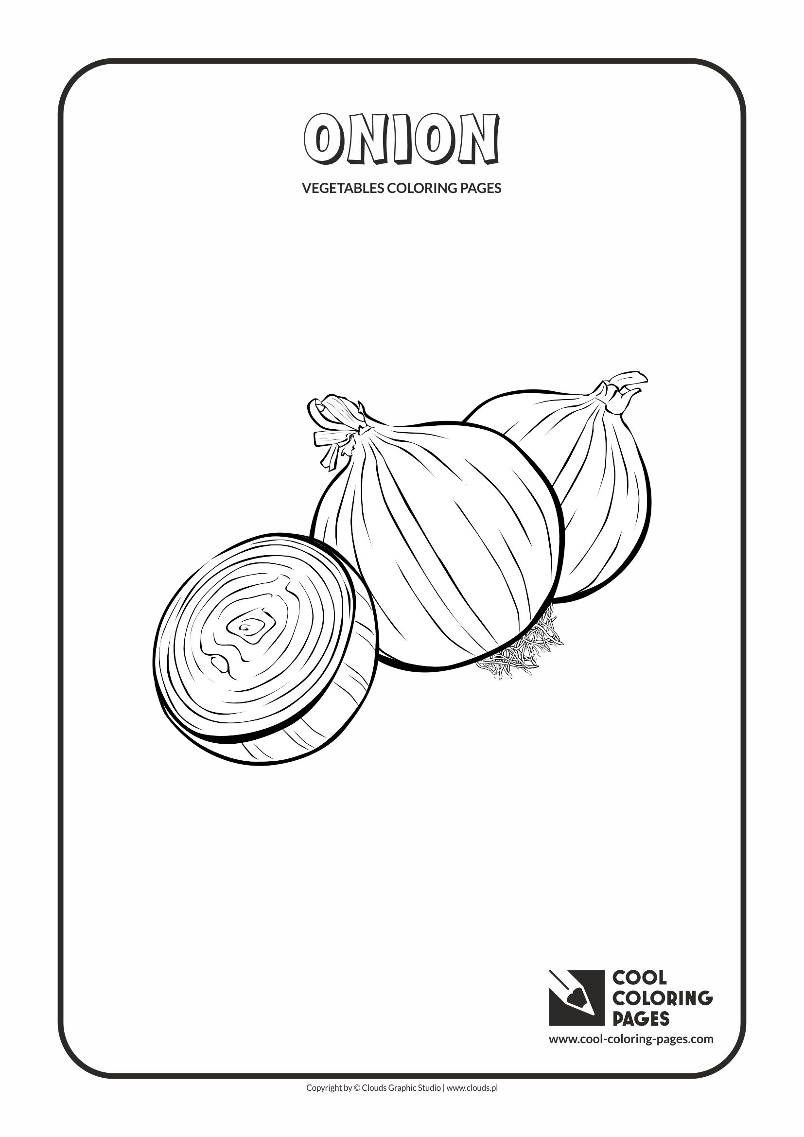 Cool Coloring Pages - Plants / Onion / Coloring page with onion