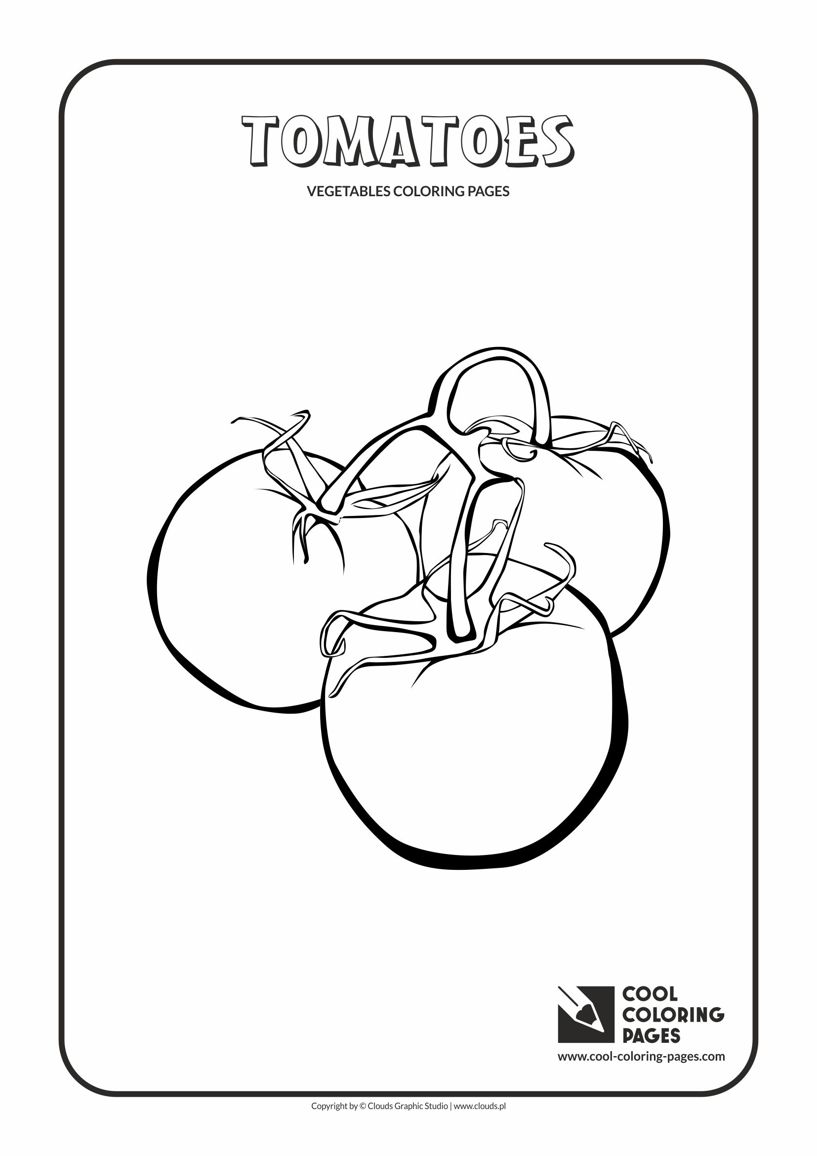 Cool Coloring Pages - Plants / Tomatoes / Coloring page with tomatoes