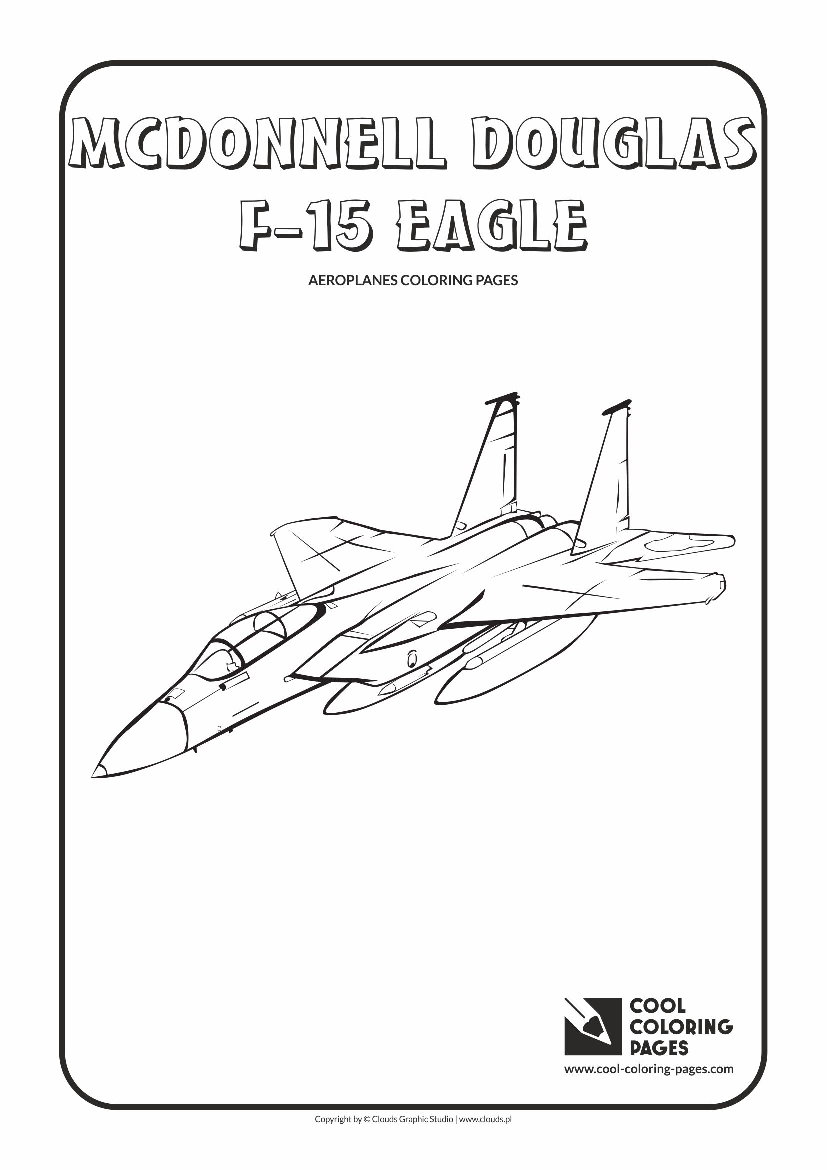 Cool Coloring Pages - Vehicles / McDonnell Douglas F-15 Eagle / Coloring page with McDonnell Douglas F-15 Eagle