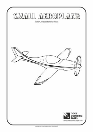 Cool Coloring Pages - Vehicles / Small aeroplane / Coloring page with small aeroplane