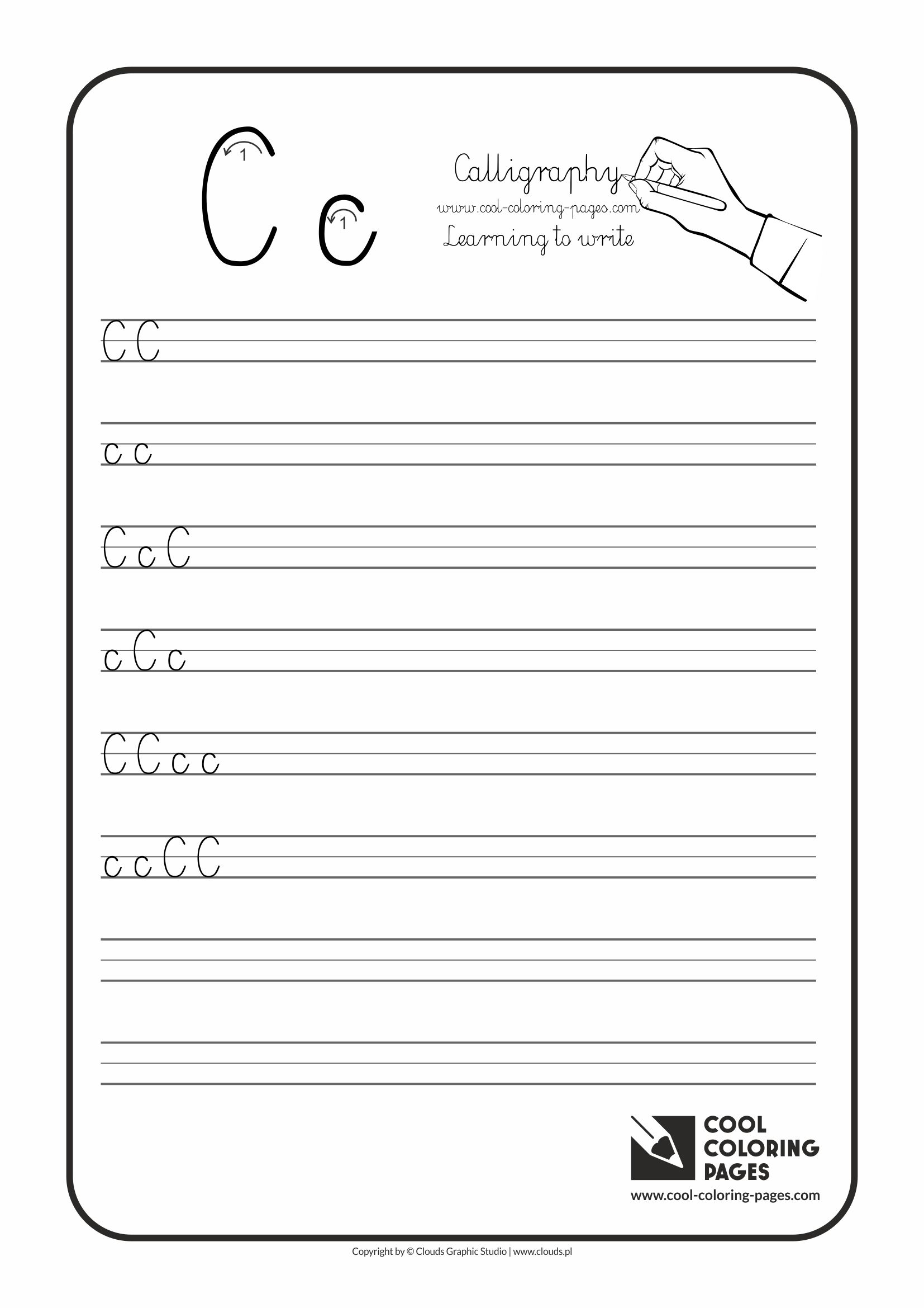 Cool Coloring Pages Calligraphy for kids - Letters / Handwriting - Cool