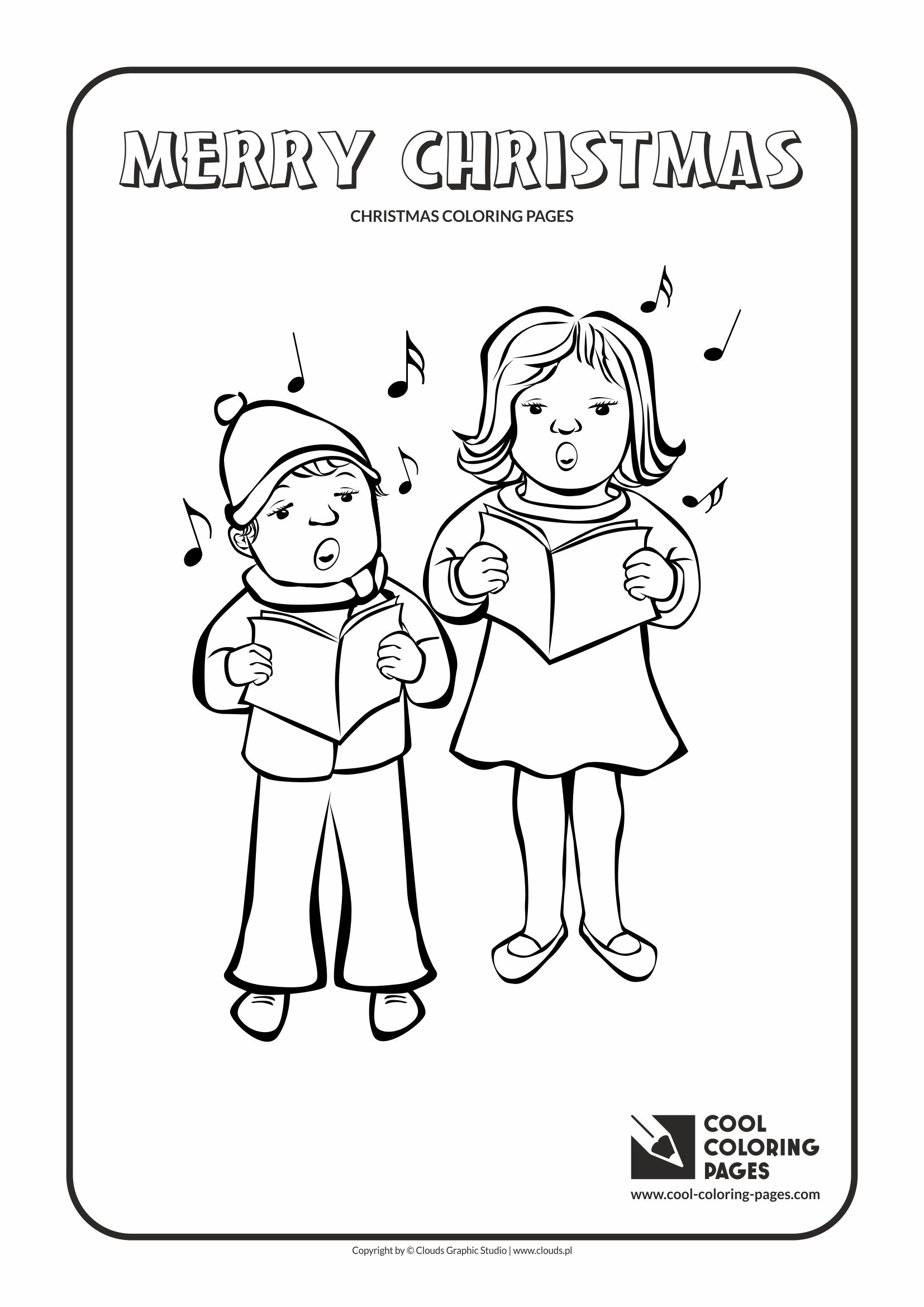 Cool Coloring Pages - Holidays / Carolers / Coloring page with carolers