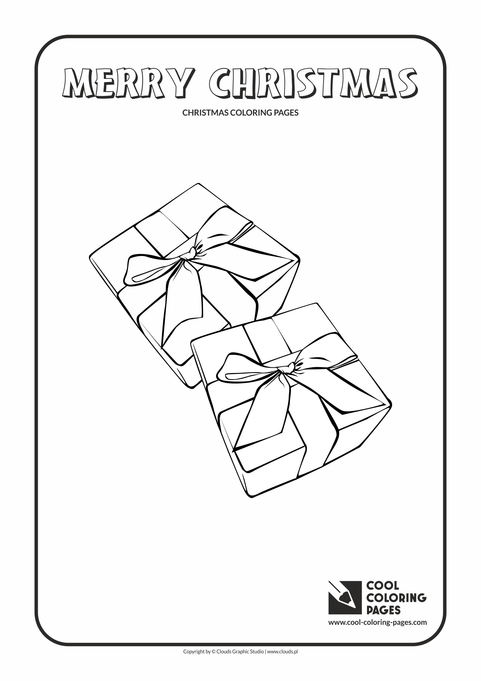 Cool Coloring Pages - Holidays / Christmas gifts / Coloring page with Christmas gifts