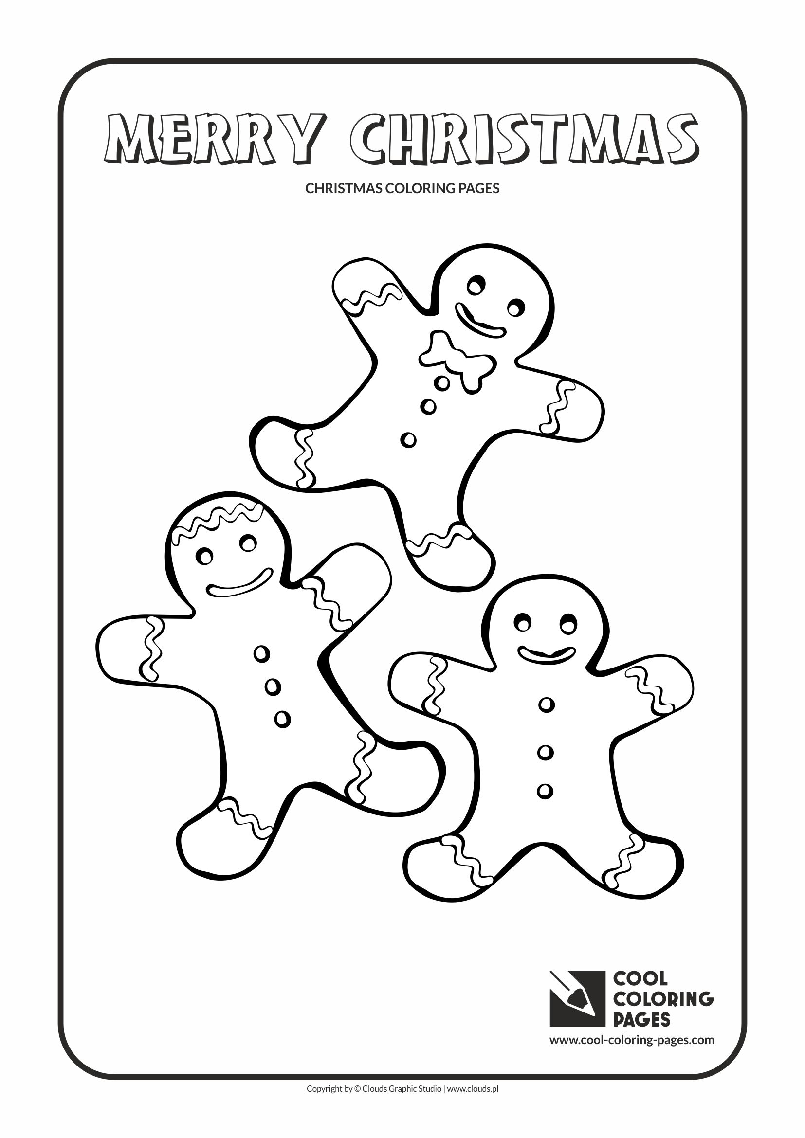 Cool Coloring Pages - Holidays / Gingerbread men / Coloring page with Gingerbread men