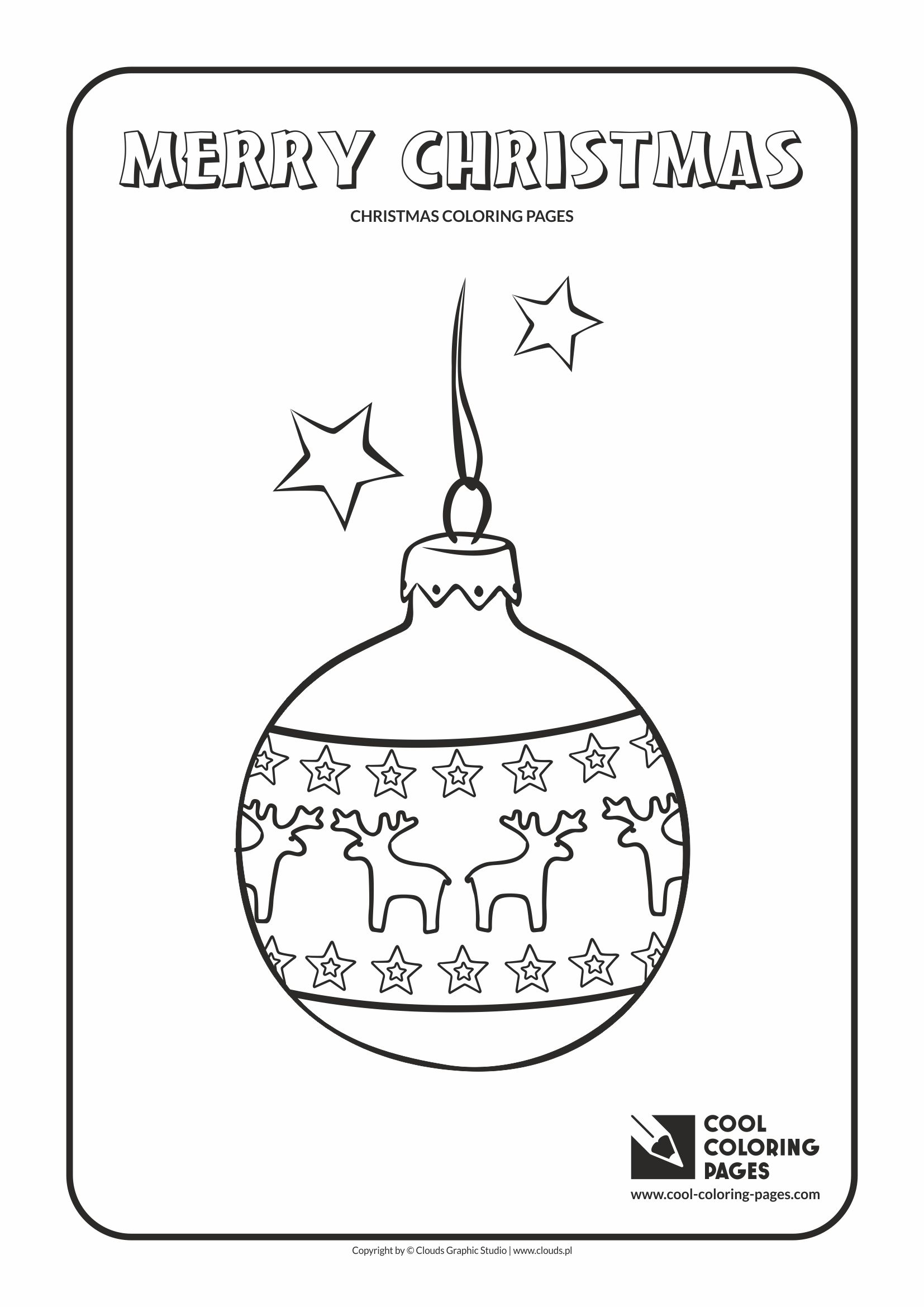 Cool Coloring Pages - Holidays / Christmas glass ball no 2 / Coloring page with Christmas glass ball no 2