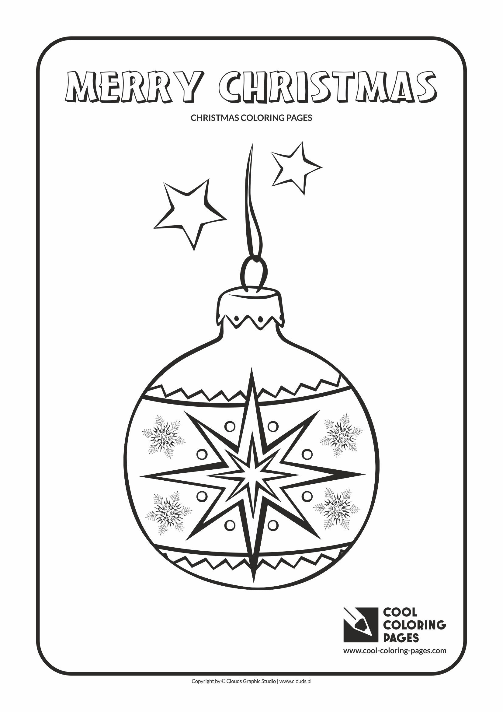 Cool Coloring Pages - Holidays / Christmas glass ball no 3 / Coloring page with Christmas glass ball no 3