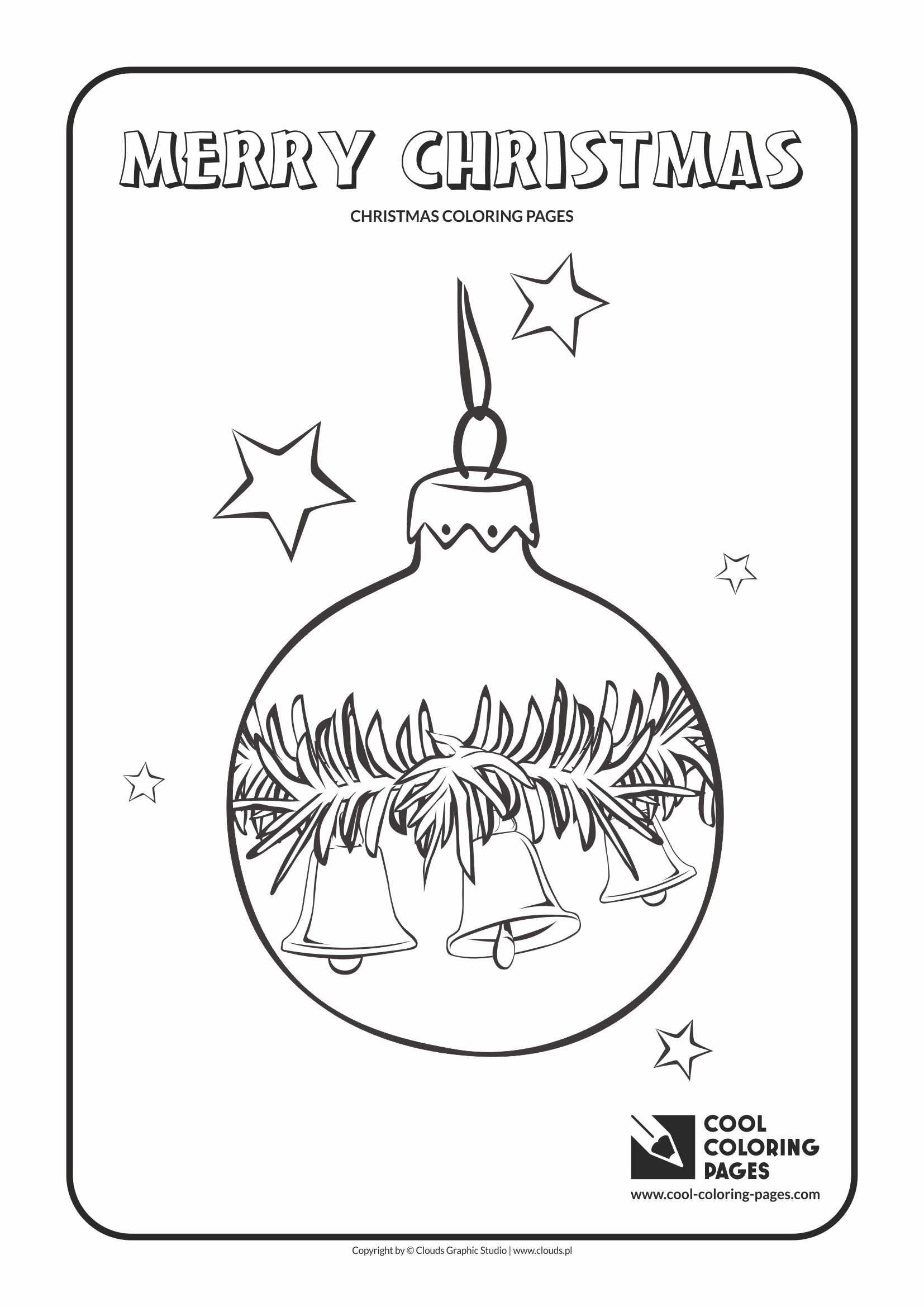 Cool Coloring Pages - Holidays / Christmas glass ball no 4 / Coloring page with Christmas glass ball no 4