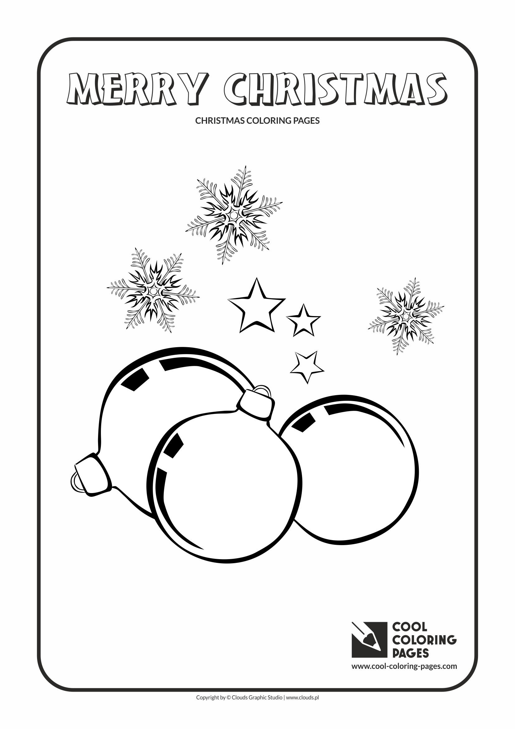 Cool Coloring Pages - Holidays / Christmas glass balls no 1 / Coloring page with Christmas glass balls no 1
