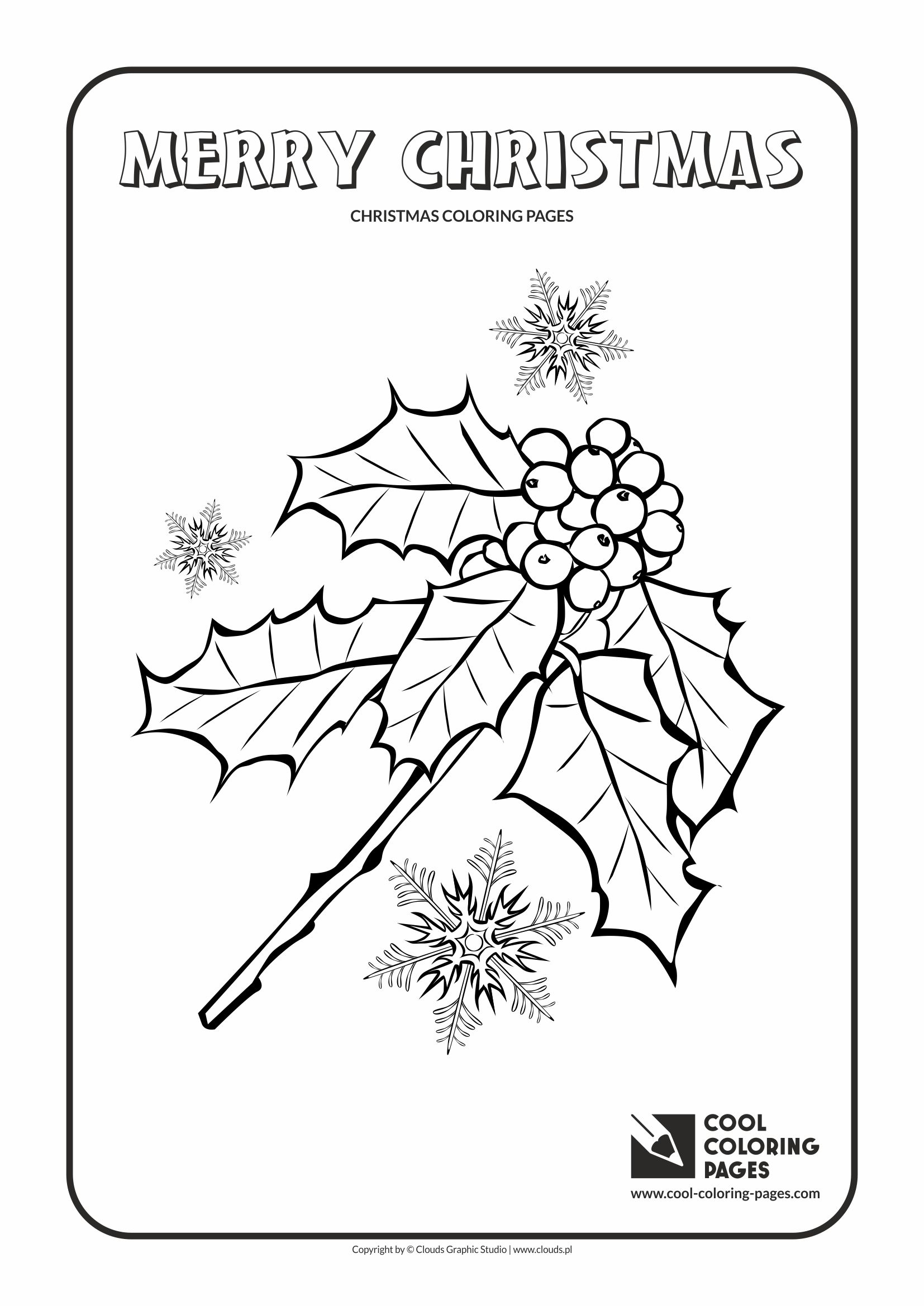 Cool Coloring Pages - Holidays / Holly Berries / Coloring page with Holly Berries
