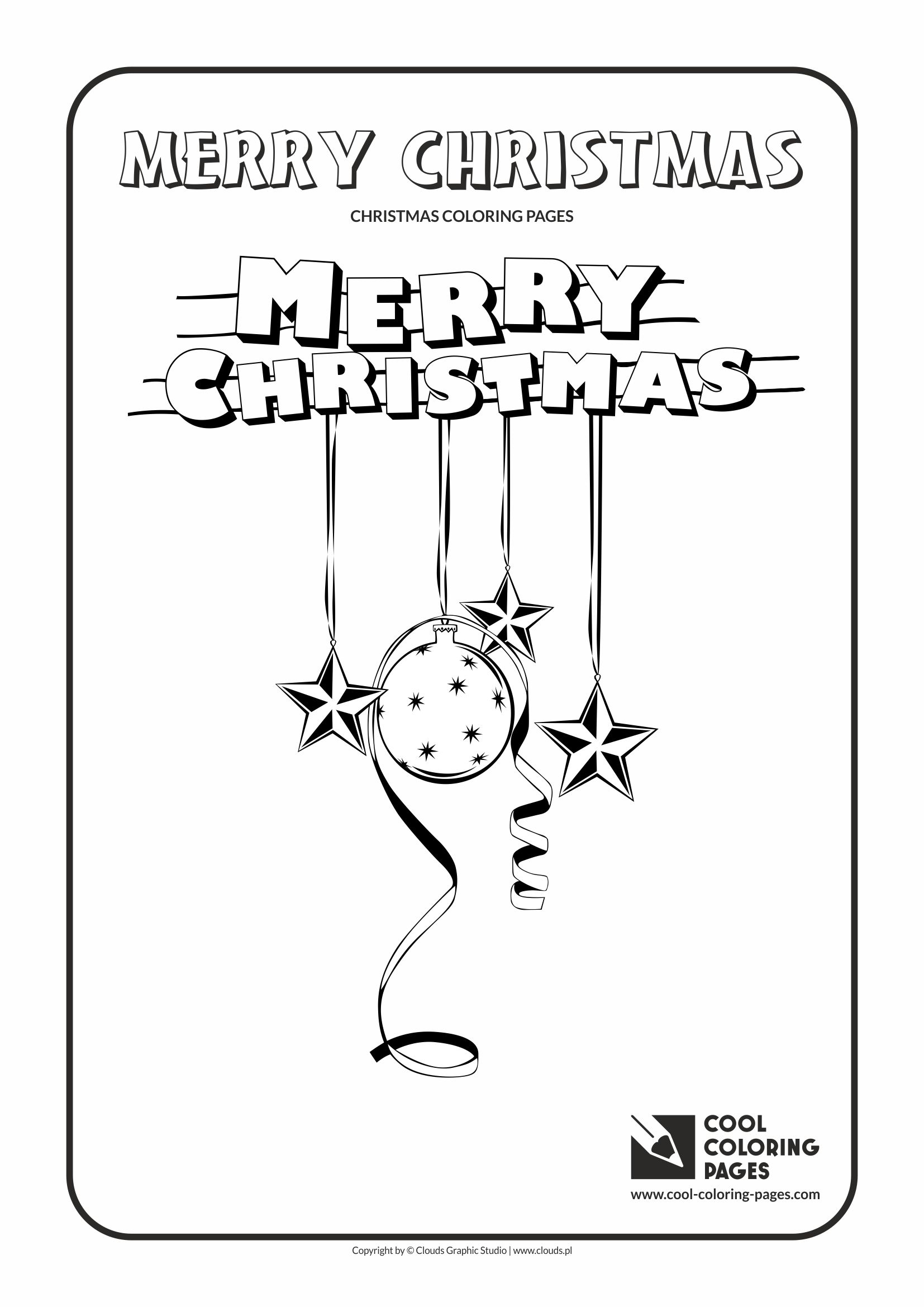 Cool Coloring Pages - Holidays / Merry Christmas no 1 / Coloring page with Merry Christmas no 1