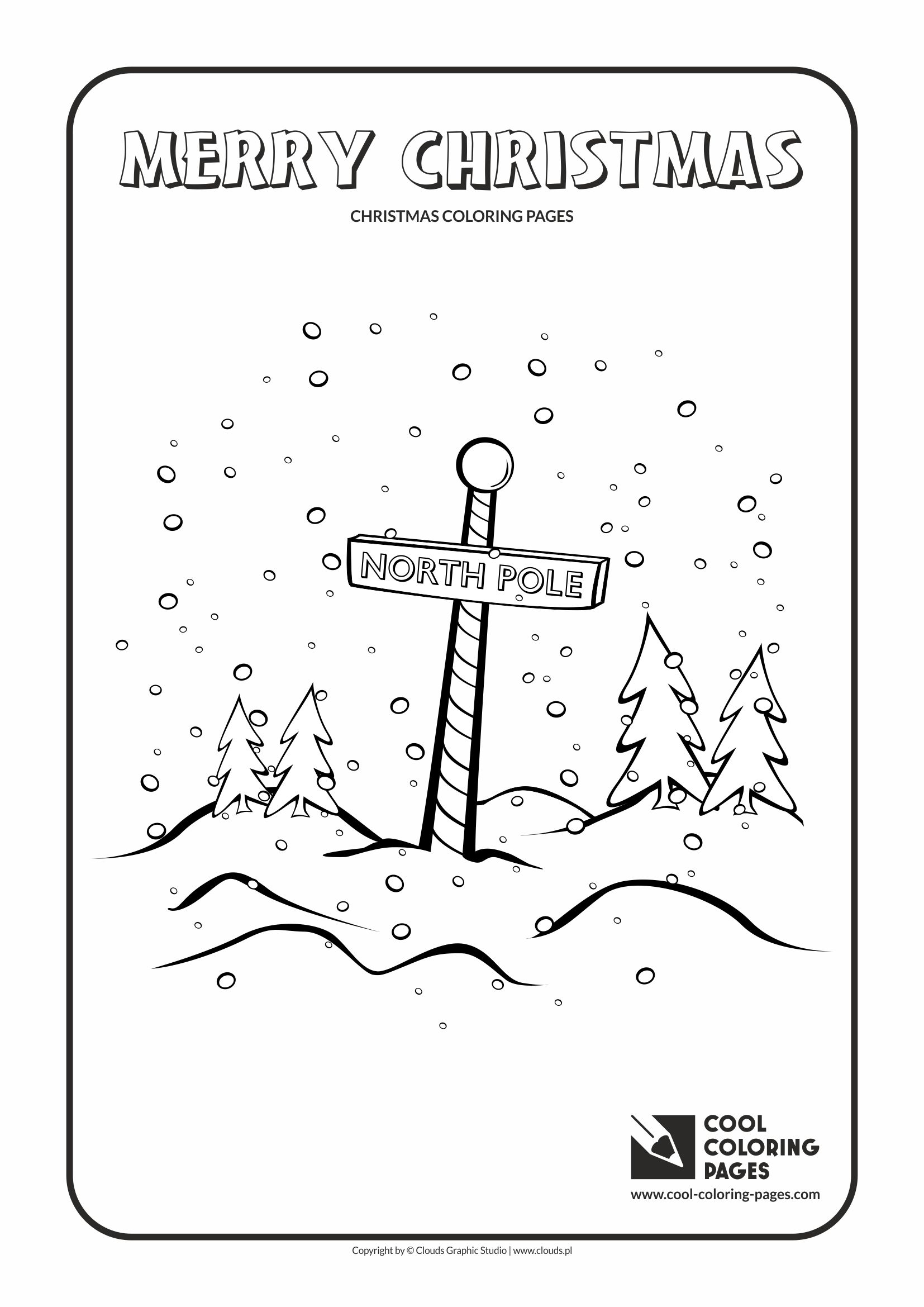 Cool Coloring Pages - Holidays / North Pole no 1 / Coloring page with North Pole no 1