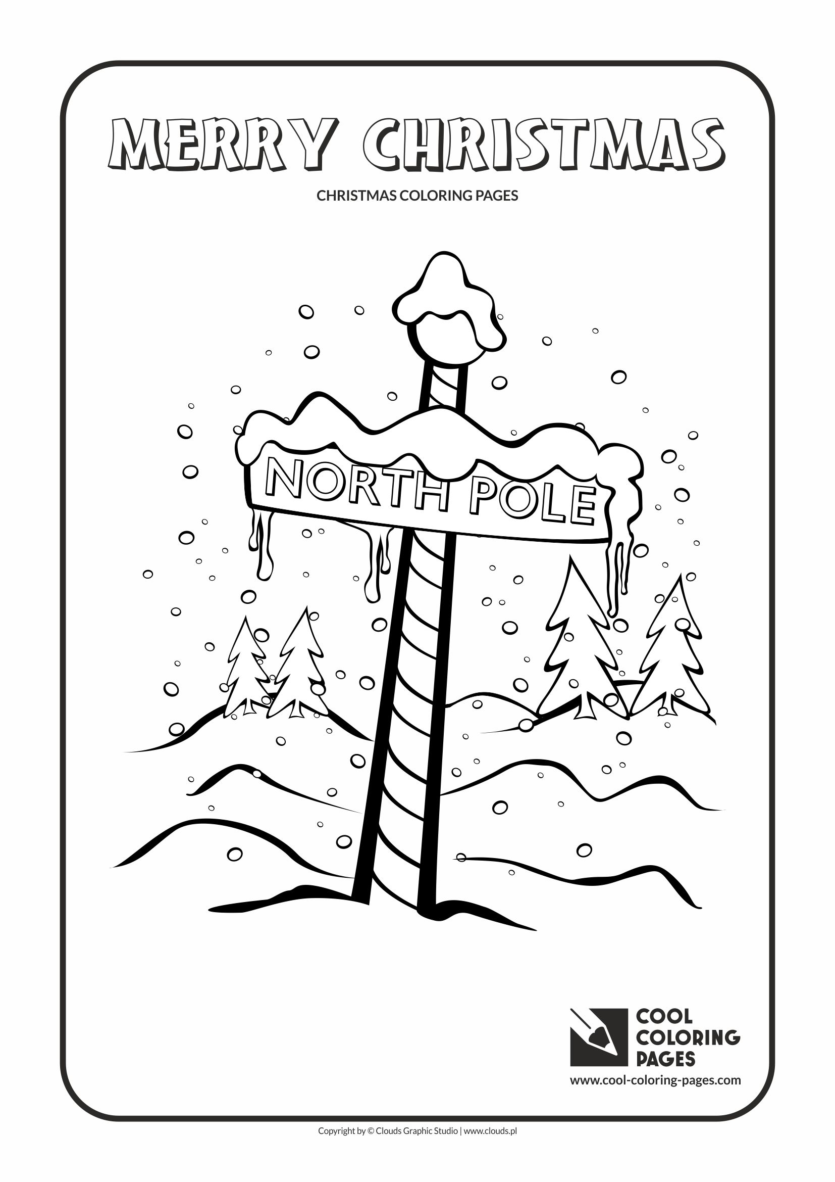 Cool Coloring Pages - Holidays / North Pole no 2 / Coloring page with North Pole no 2