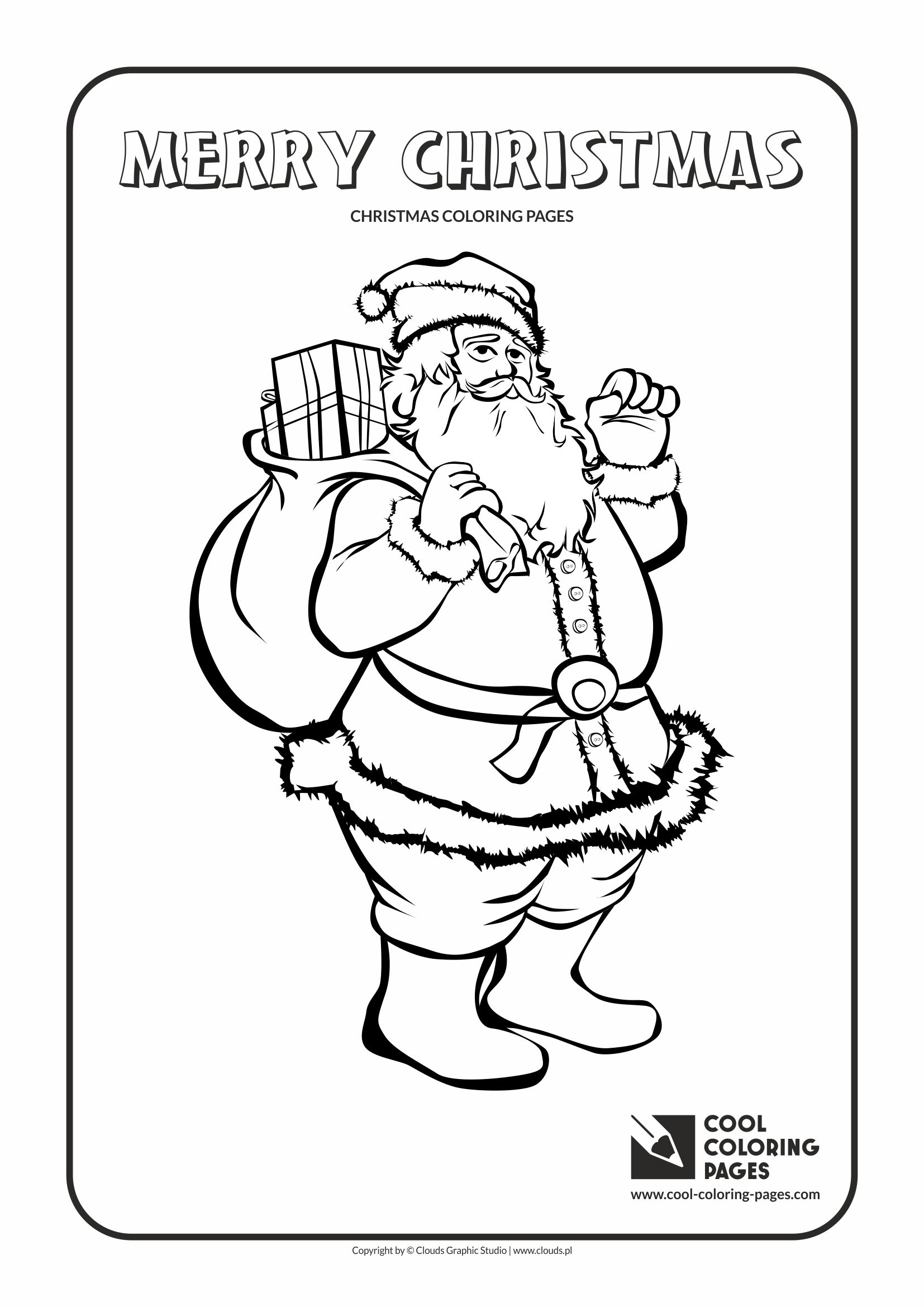 Cool Coloring Pages - Holidays / Santa Claus no 2 / Coloring page with Santa Claus no 2