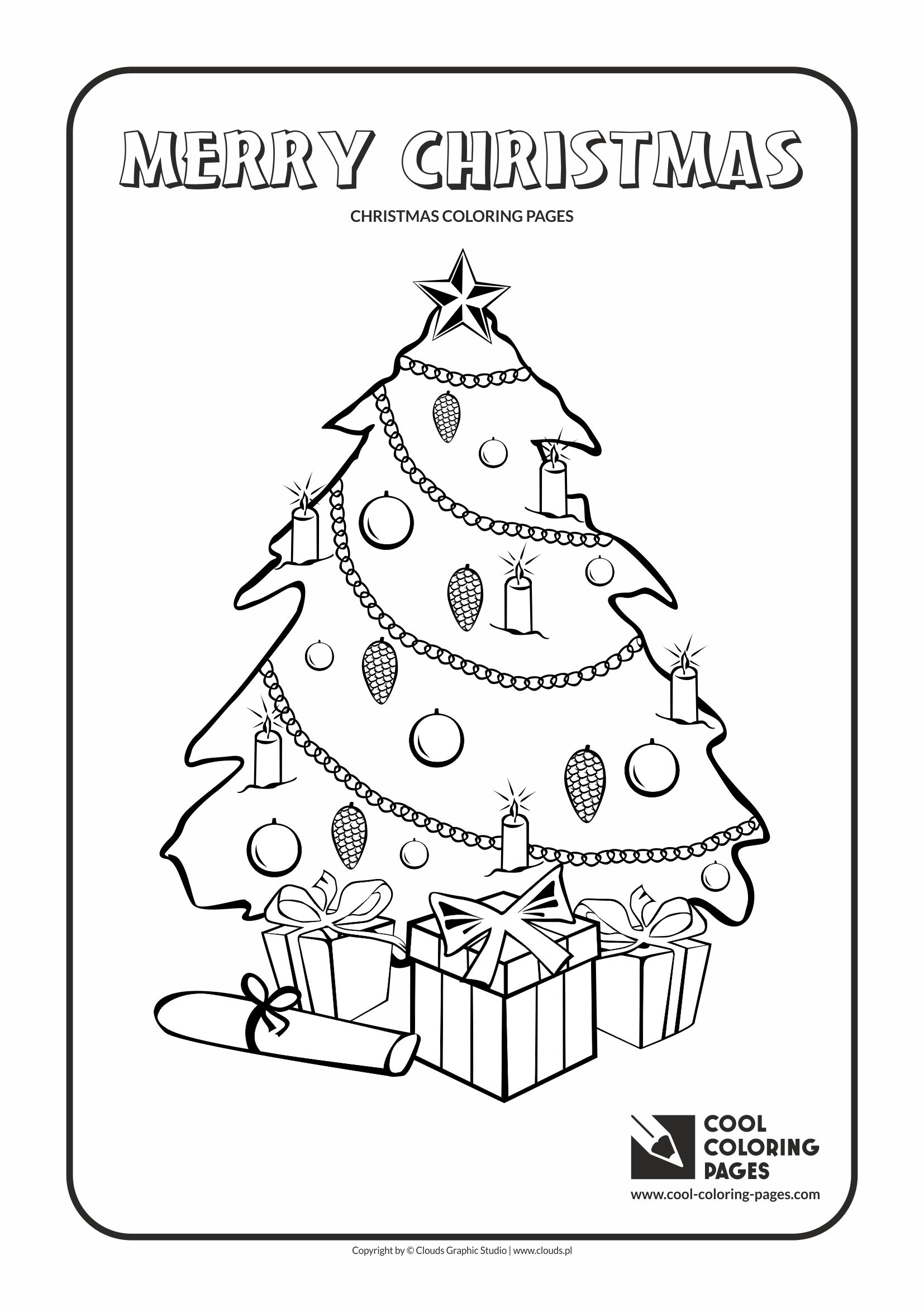 Cool Coloring Pages - Holidays / Christmas tree no 2 / Coloring page with Christmas tree no 2