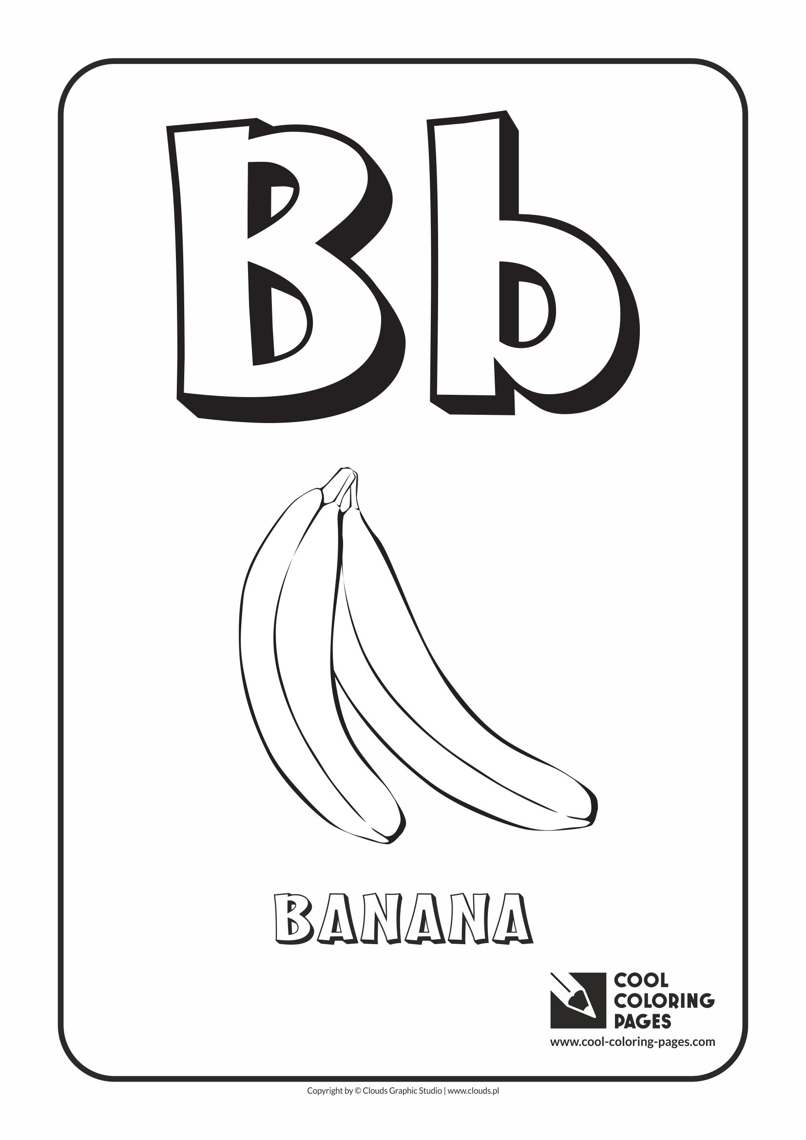 Cool Coloring Pages - Alphabet / Letter B / Coloring page with letter B