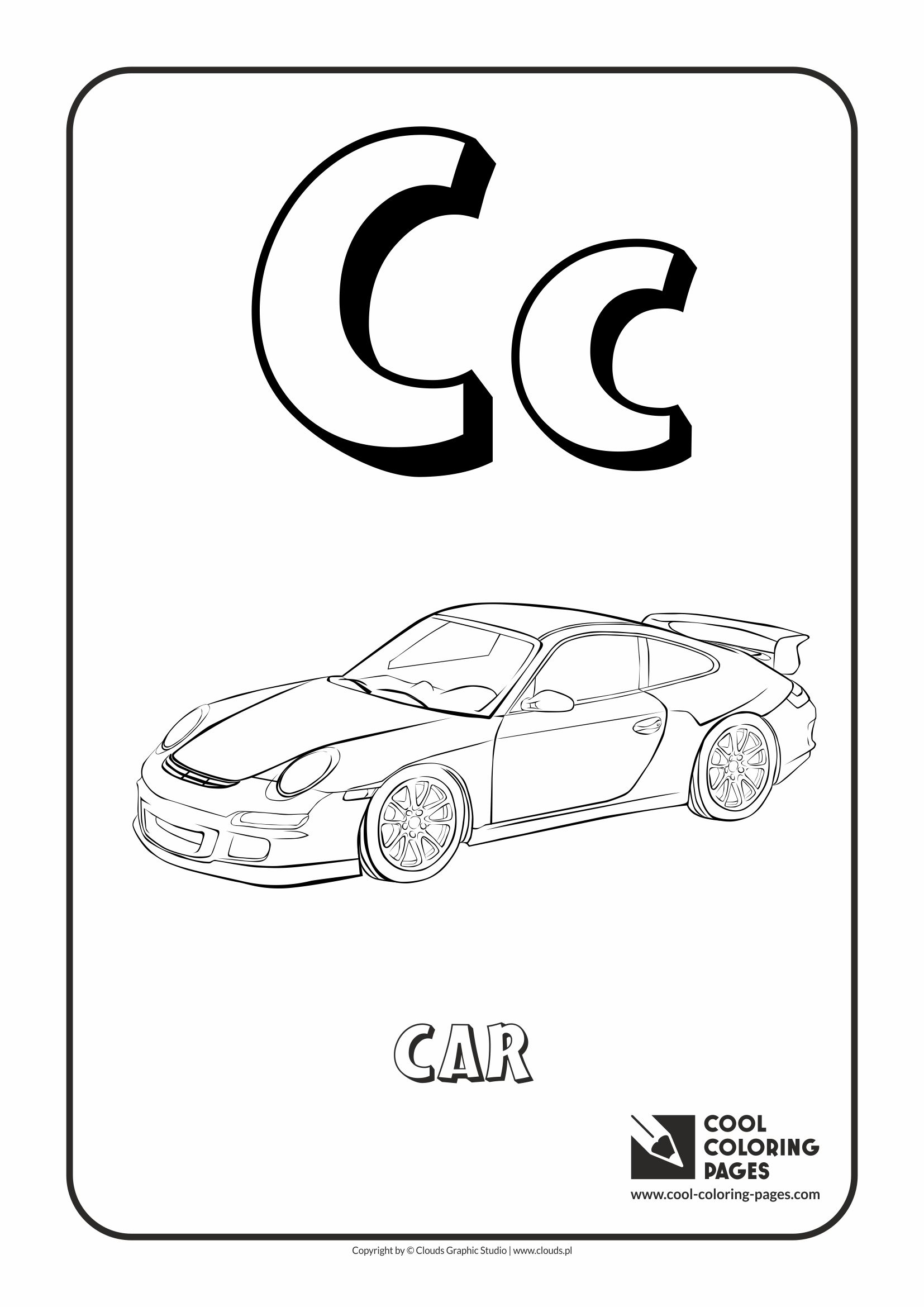 Cool Coloring Pages - Alphabet / Letter C / Coloring page with letter C