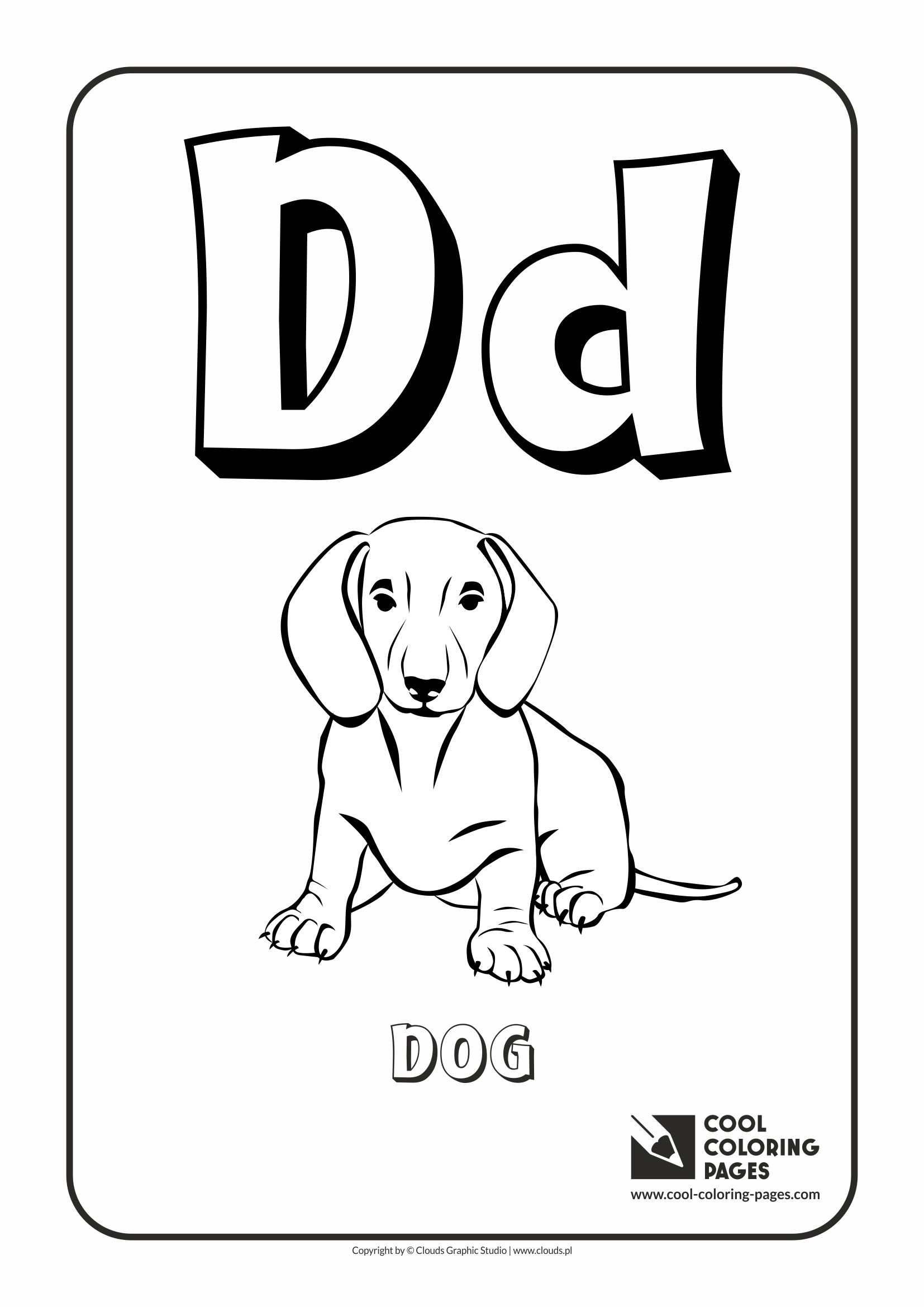 Letter D Coloring Sheet