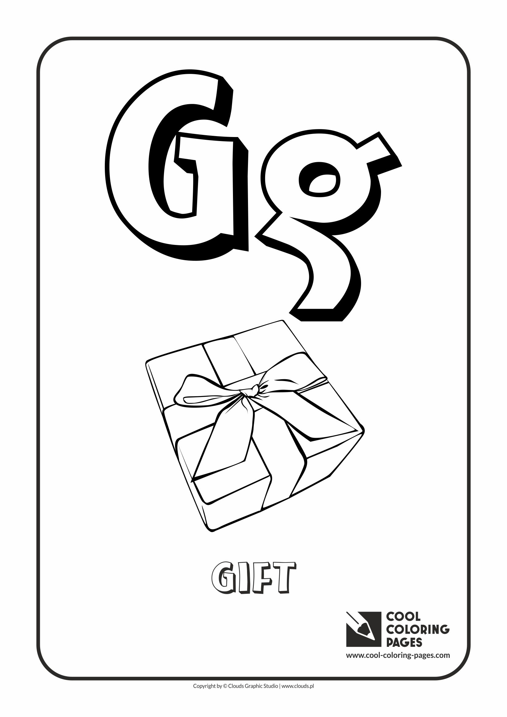 Cool Coloring Pages - Alphabet / Letter G / Coloring page with letter G