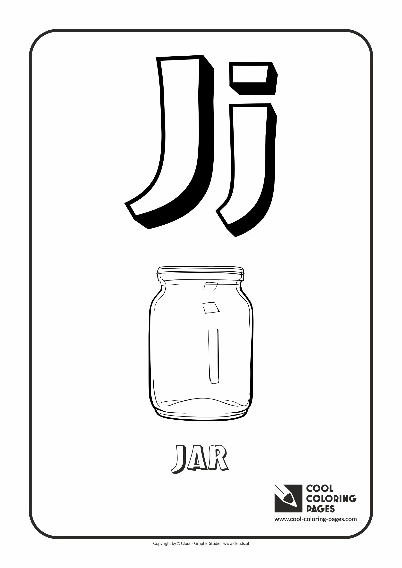 Cool Coloring Pages - Alphabet / Letter J / Coloring page with letter J