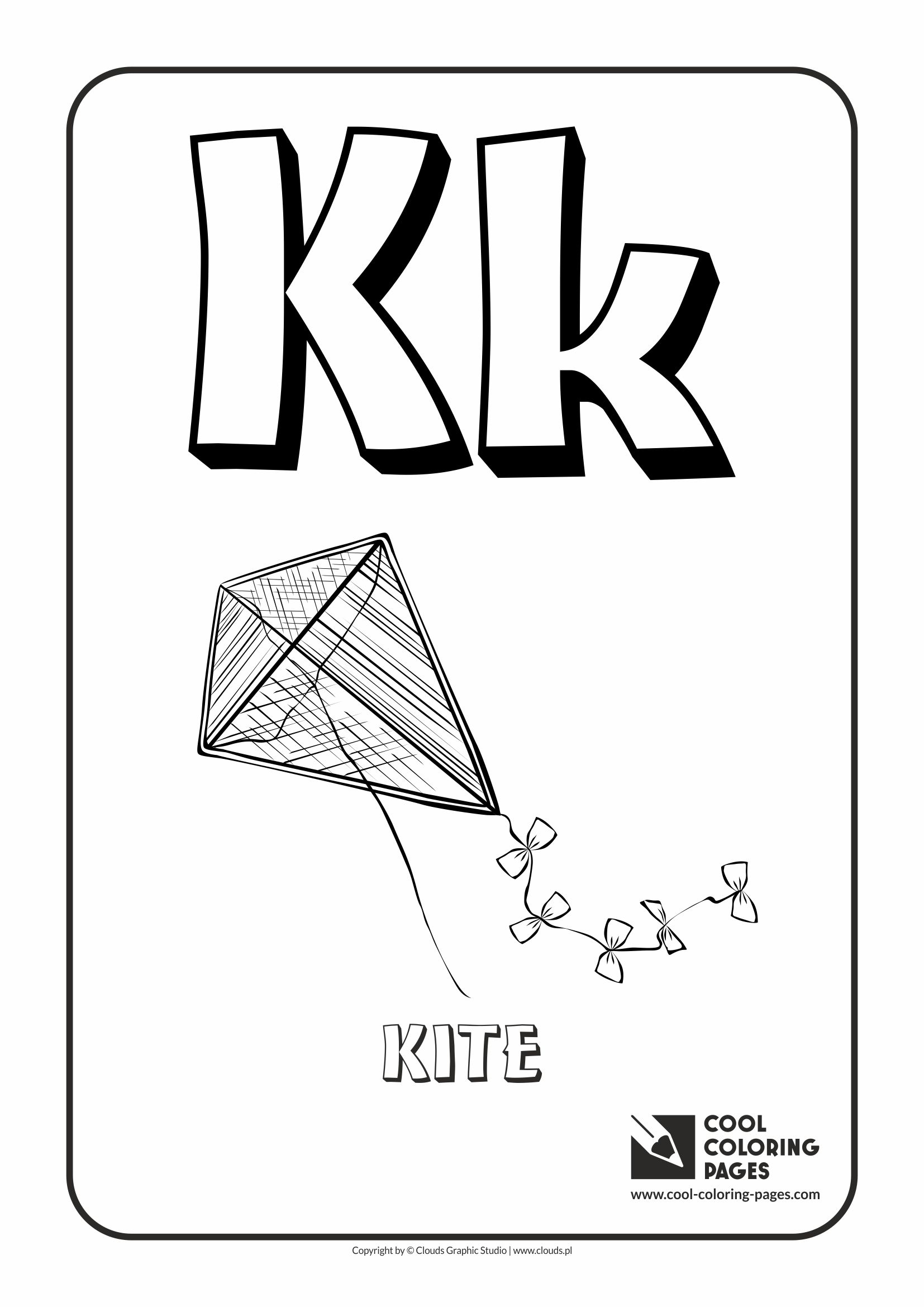Cool Coloring Pages - Alphabet / Letter K / Coloring page with letter K