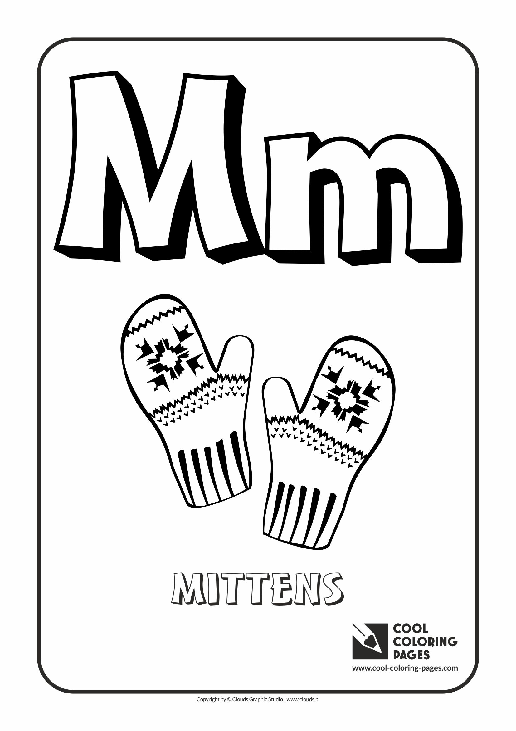 Cool Coloring Pages - Alphabet / Letter M / Coloring page with letter M