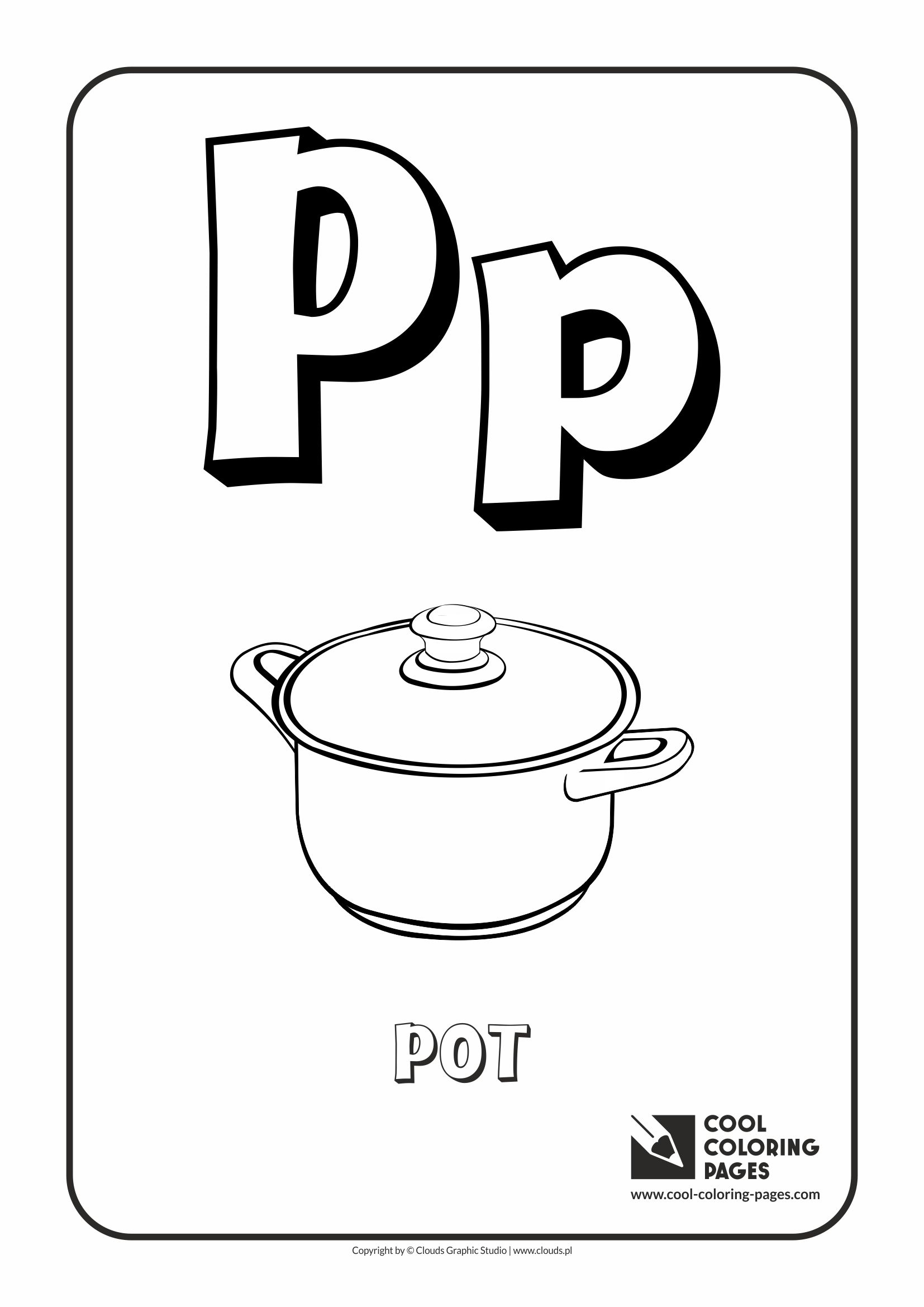 Cool Coloring Pages - Alphabet / Letter P / Coloring page with letter P