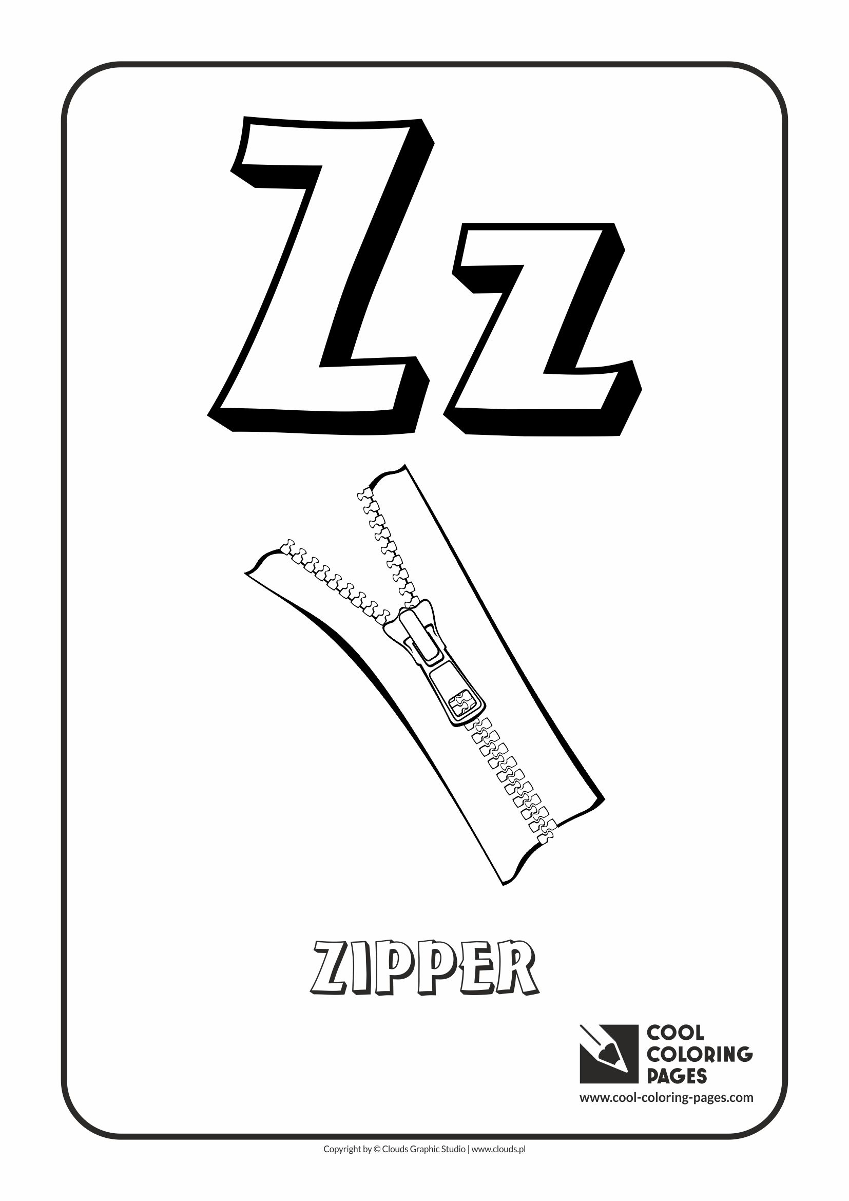 Cool Coloring Pages - Alphabet / Letter Z / Coloring page with letter Z