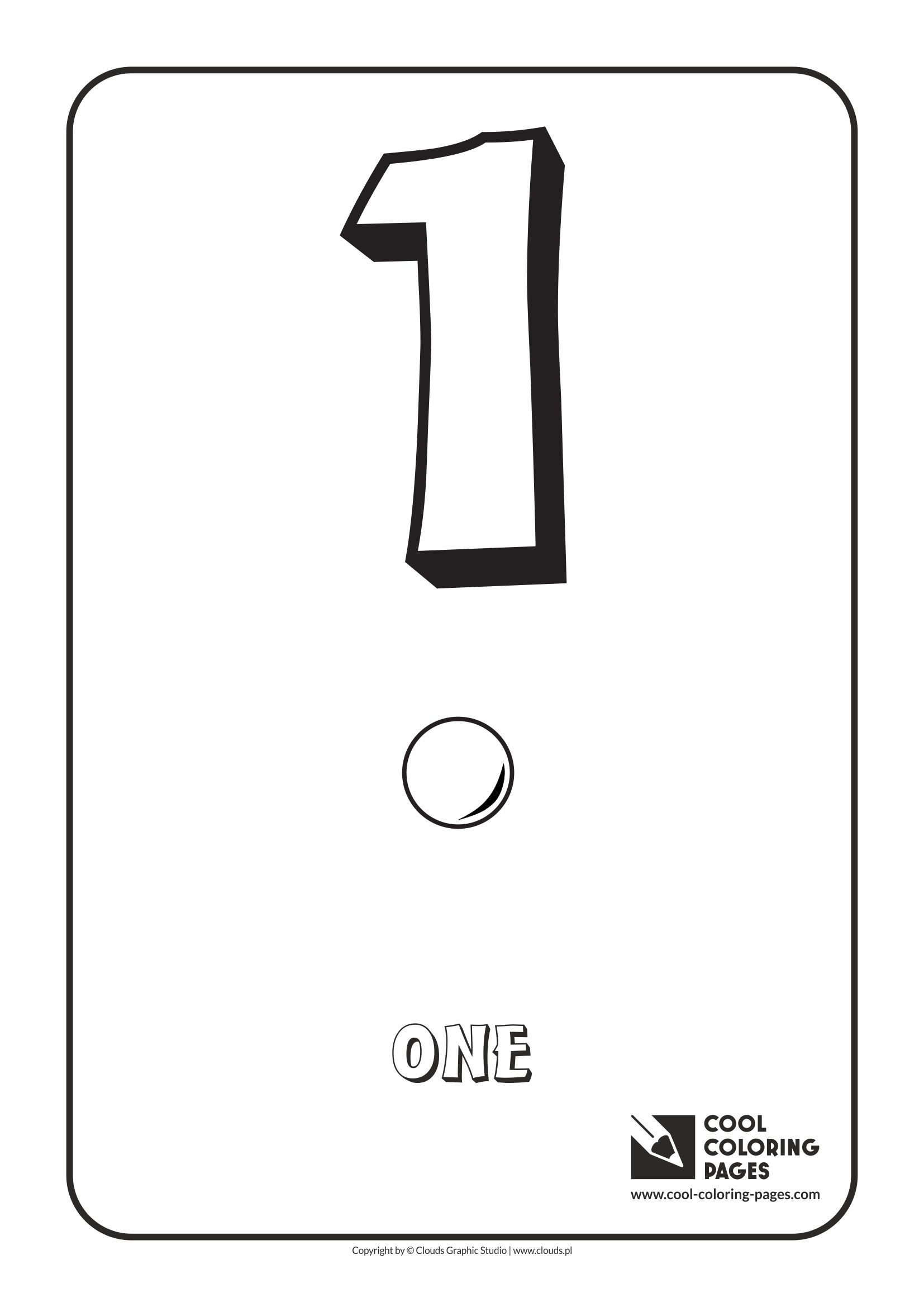 Cool Coloring Pages - Digits / Digit 1 / Coloring page with digit 1