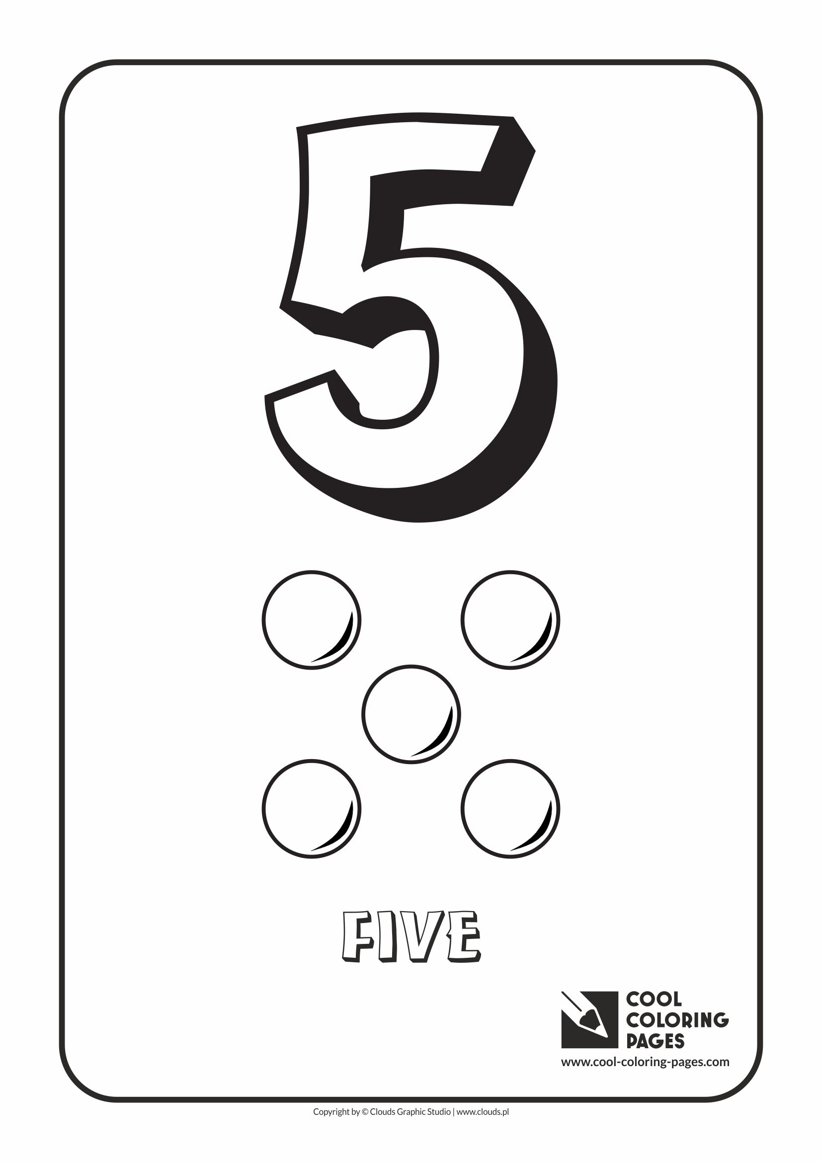 Cool Coloring Pages - Digits / Digit 5 / Coloring page with digit 5