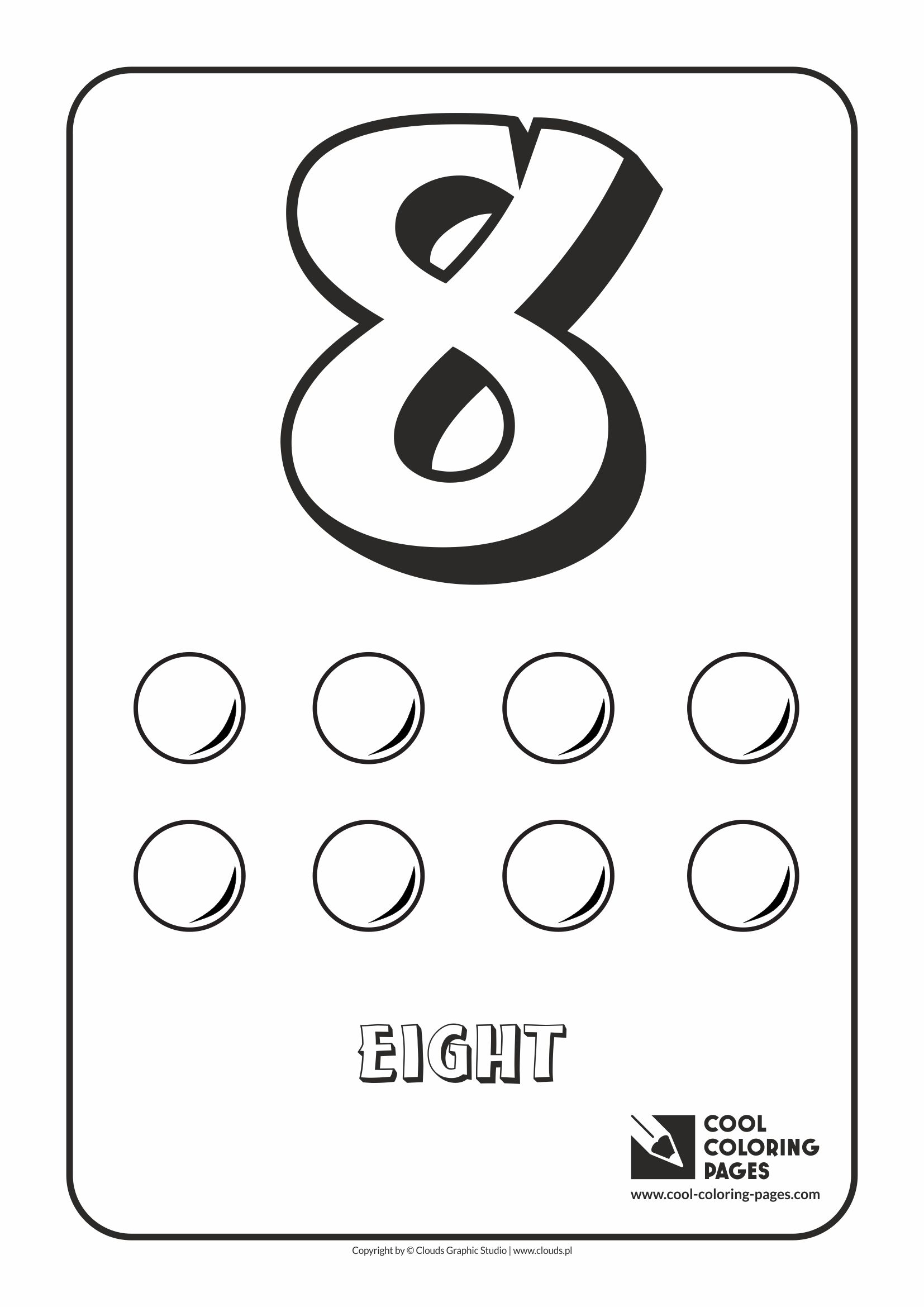 Cool Coloring Pages - Digits / Digit 8 / Coloring page with digit 8