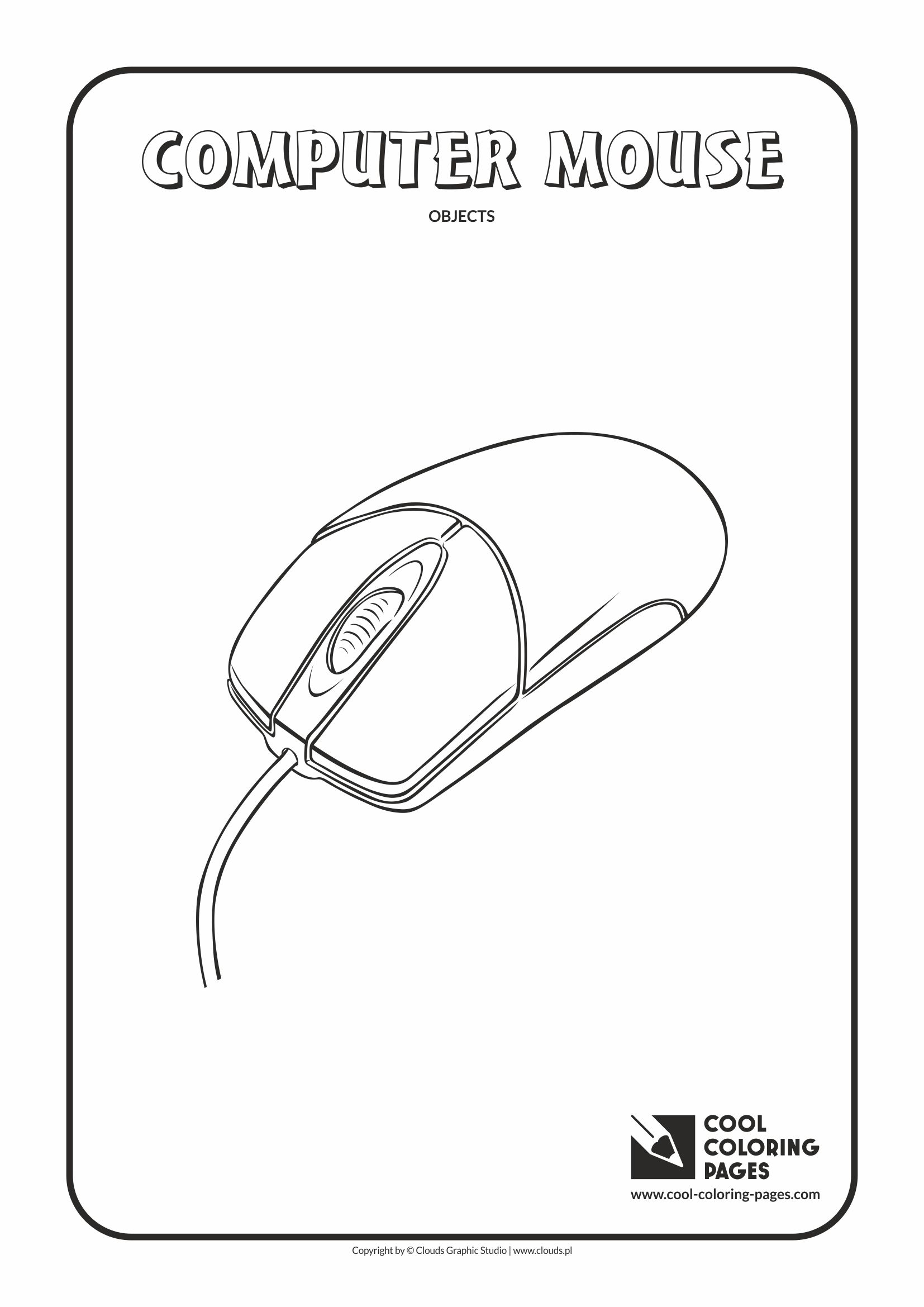 Cool Coloring Pages - Coloring objects / Computer mouse
