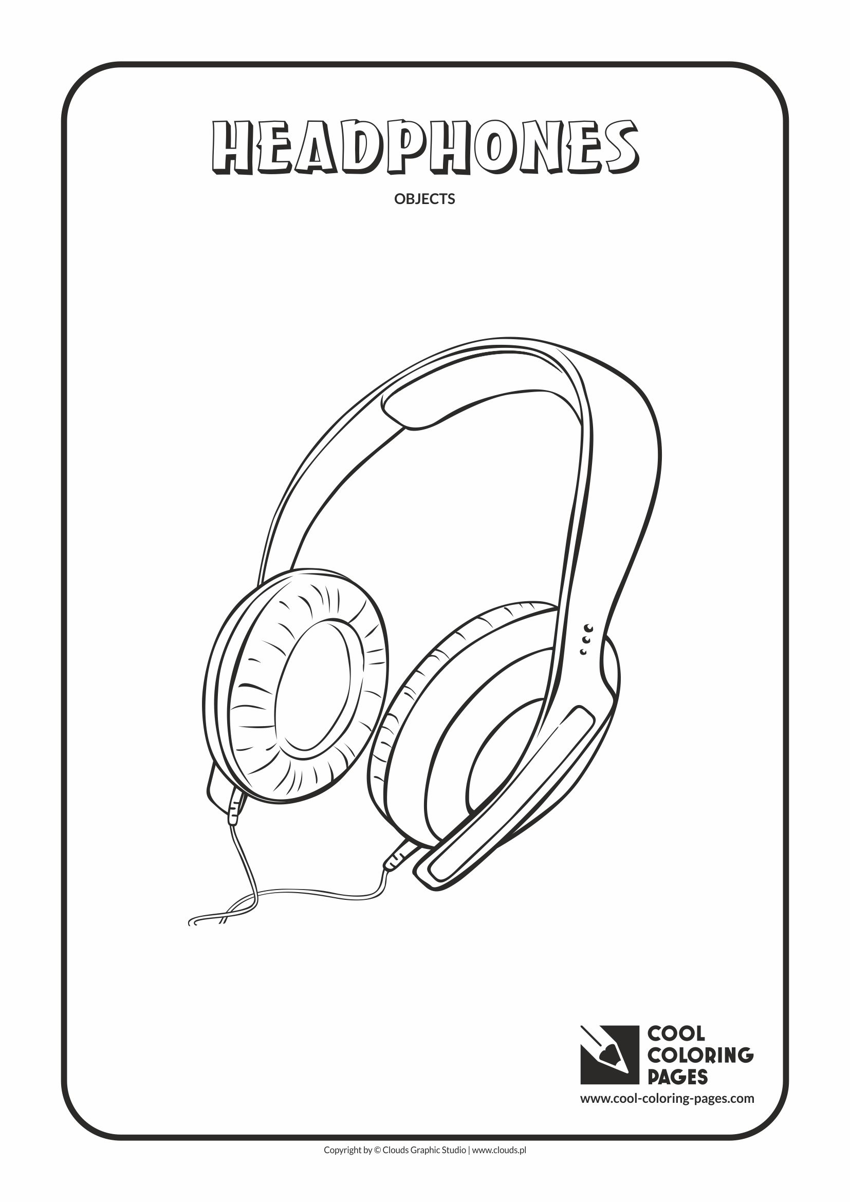 Cool Coloring Pages - Coloring objects / Headphones
