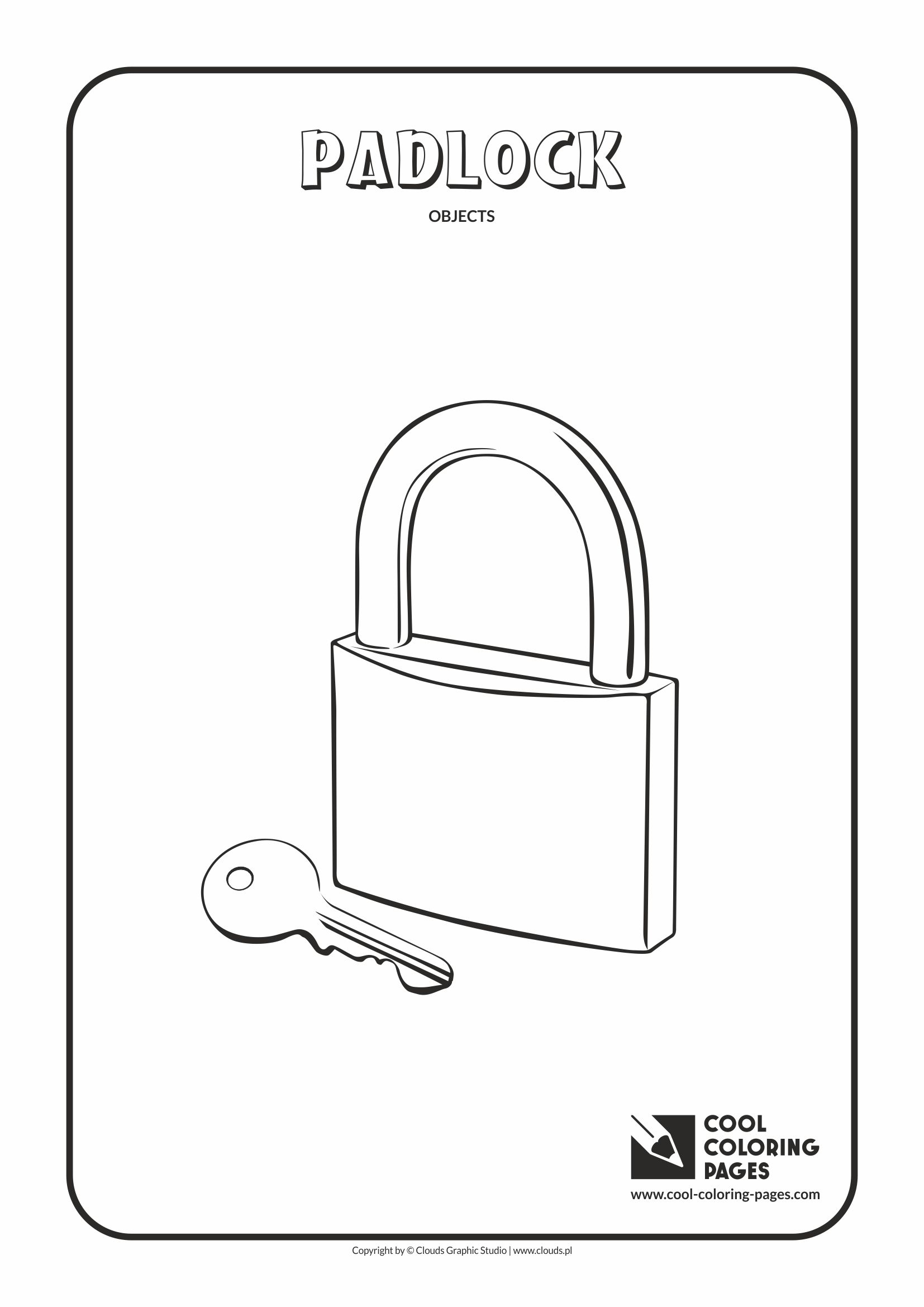 Cool Coloring Pages - Coloring objects / Padlock