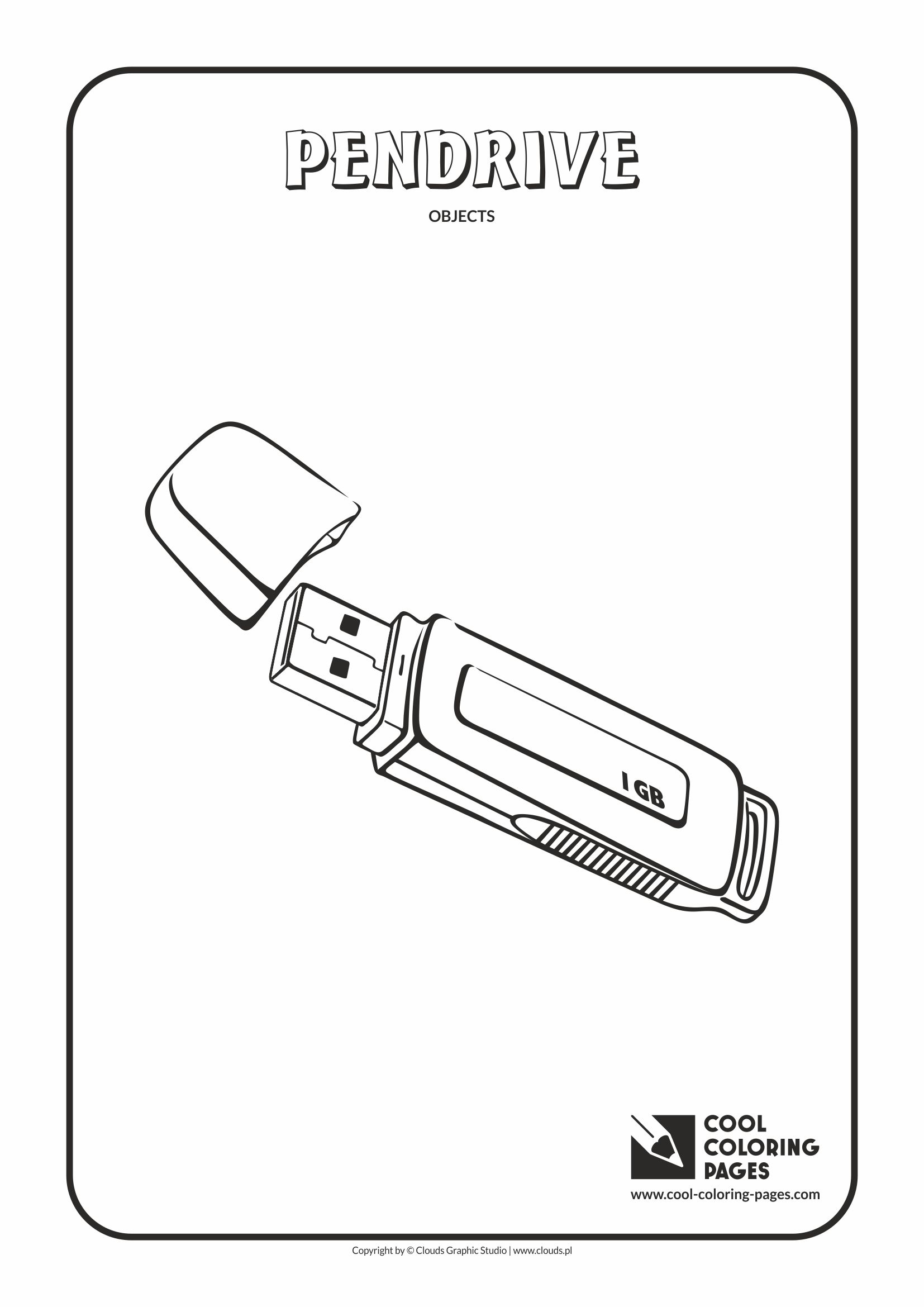 Cool Coloring Pages - Coloring objects / Pendrive