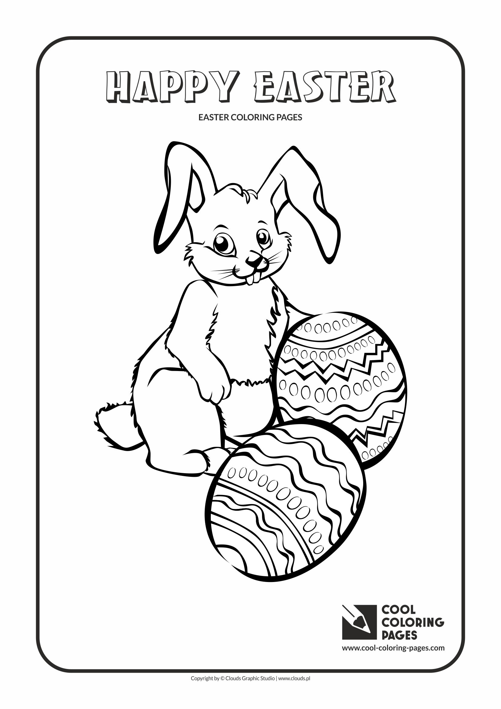Cool Coloring Pages - Holidays / Easter bunny no 1 / Coloring page with Easter bunny no 1
