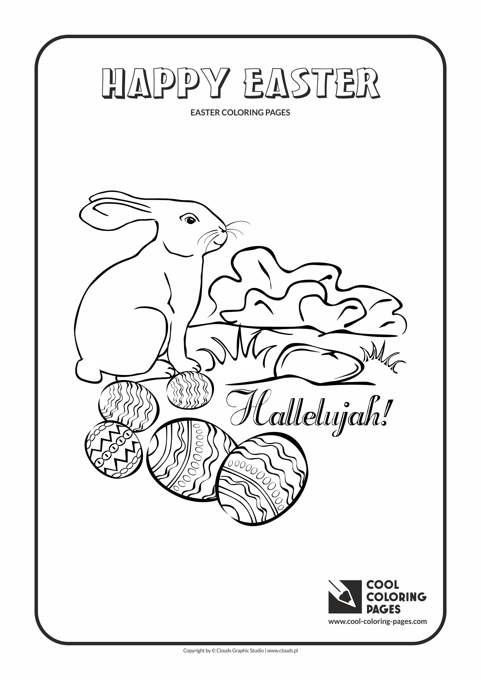 Cool Coloring Pages - Holidays / Easter bunny no 2 / Coloring page with Easter bunny no 2