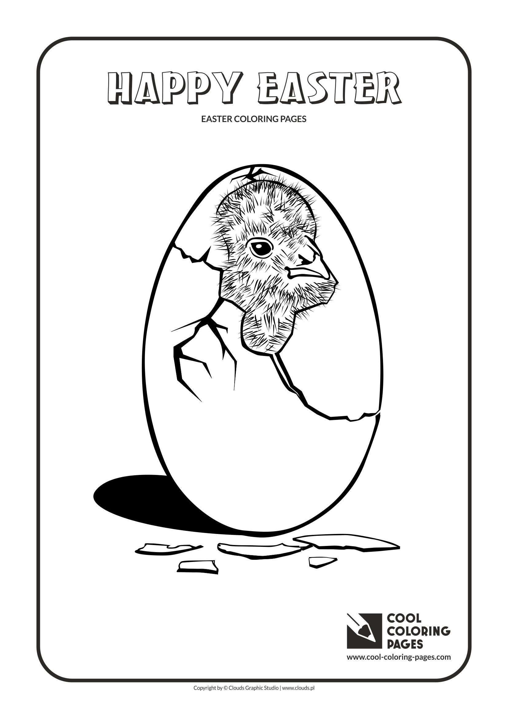 Cool Coloring Pages - Holidays / Easter chicken no 2 / Coloring page with Easter chicken no 2